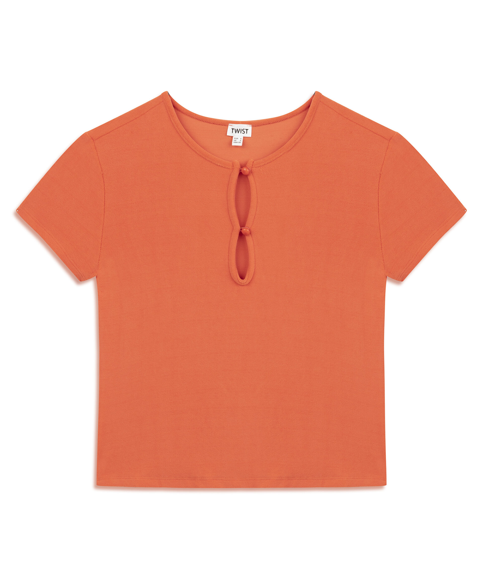 Turuncu CUTOUT HAVLU Tişört TS1240070208127 | TWIST