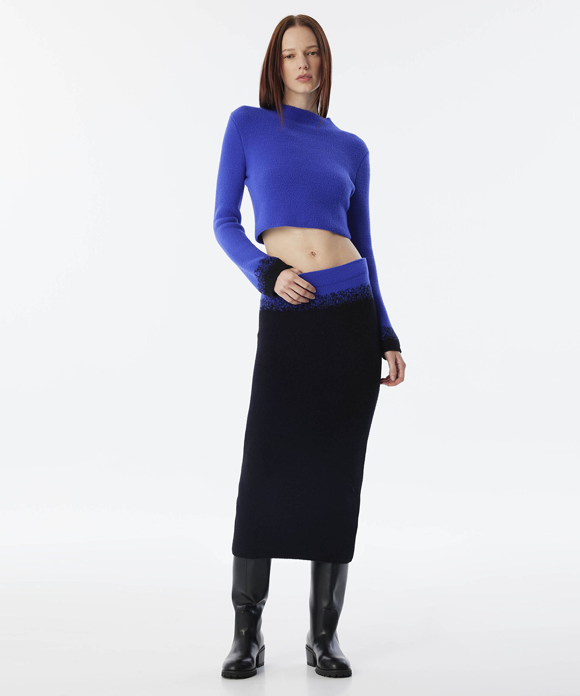 COLORBLOCK MİDİ ETEK