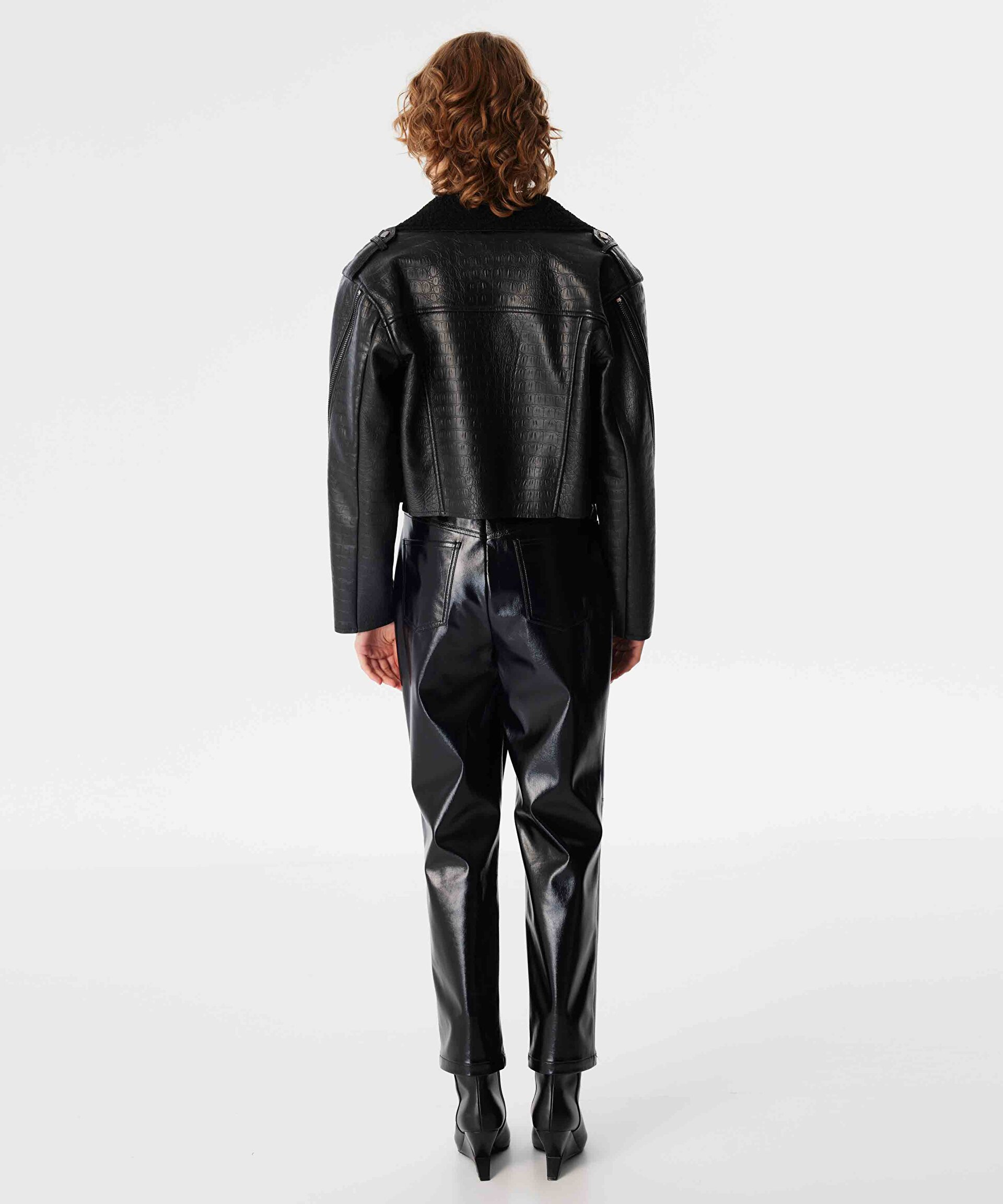 Siyah DERİ GÖRÜNÜMLÜ BIKER MONT TW6240012274001 | TWIST