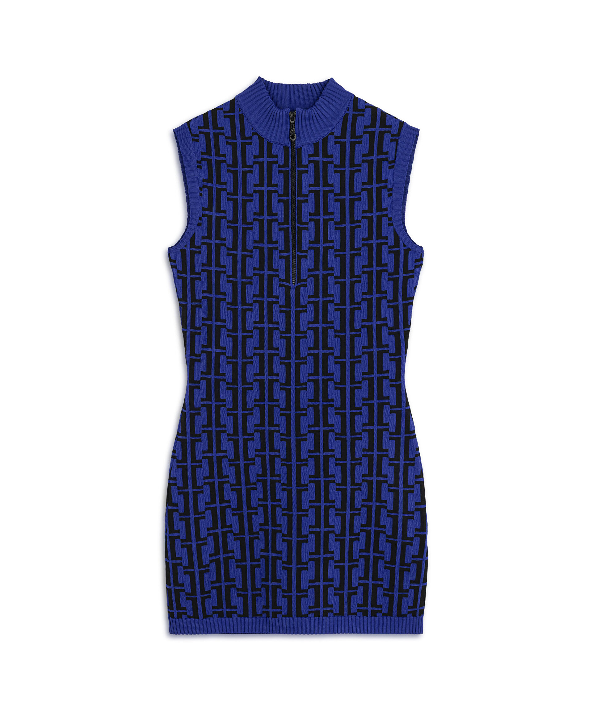 Mavi KONTRAST JAKARLI MİNİ ELBİSE TW6250002138020 | TWIST