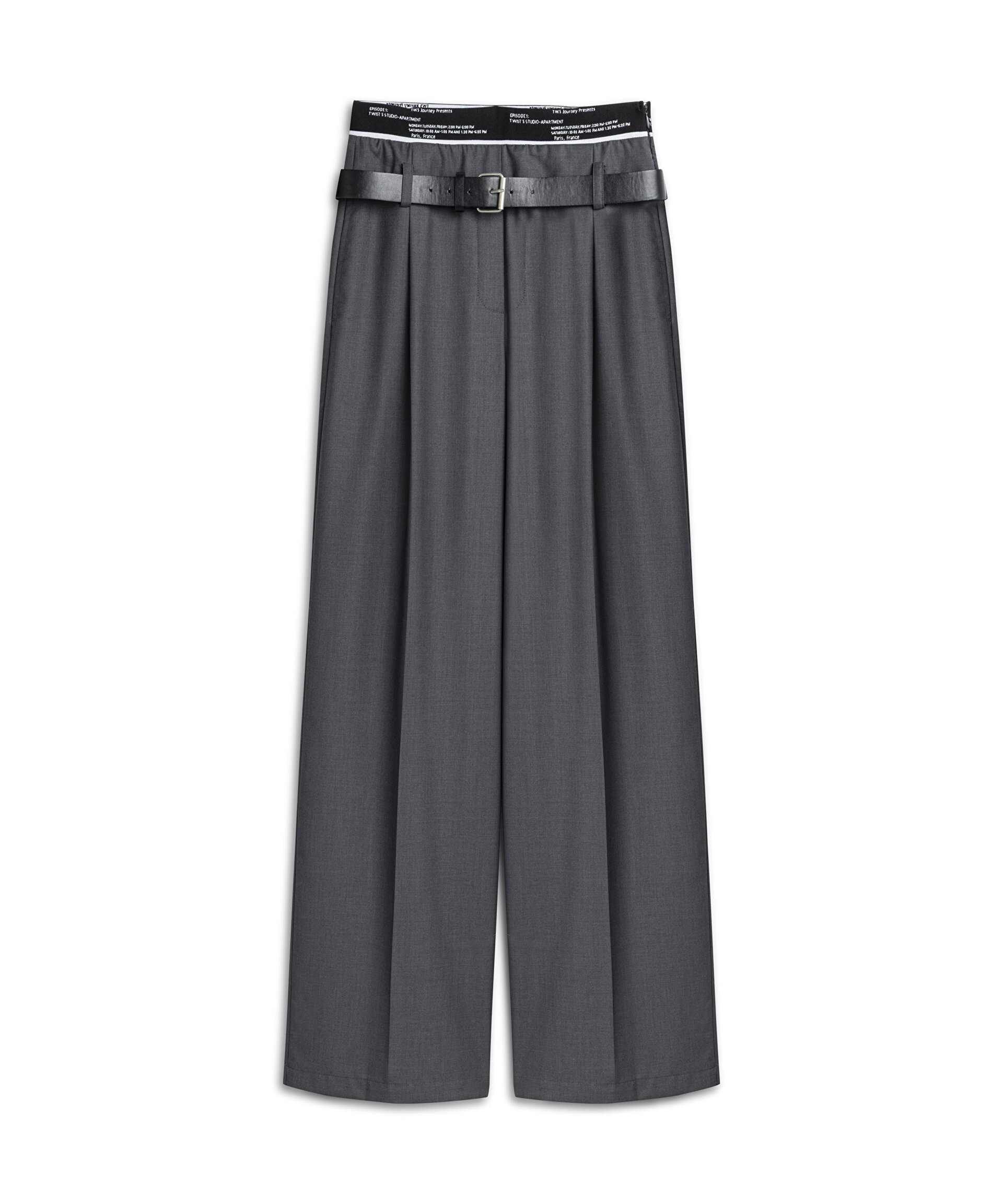 SLOGAN BASKILI WIDE LEG FİT PANTOLON