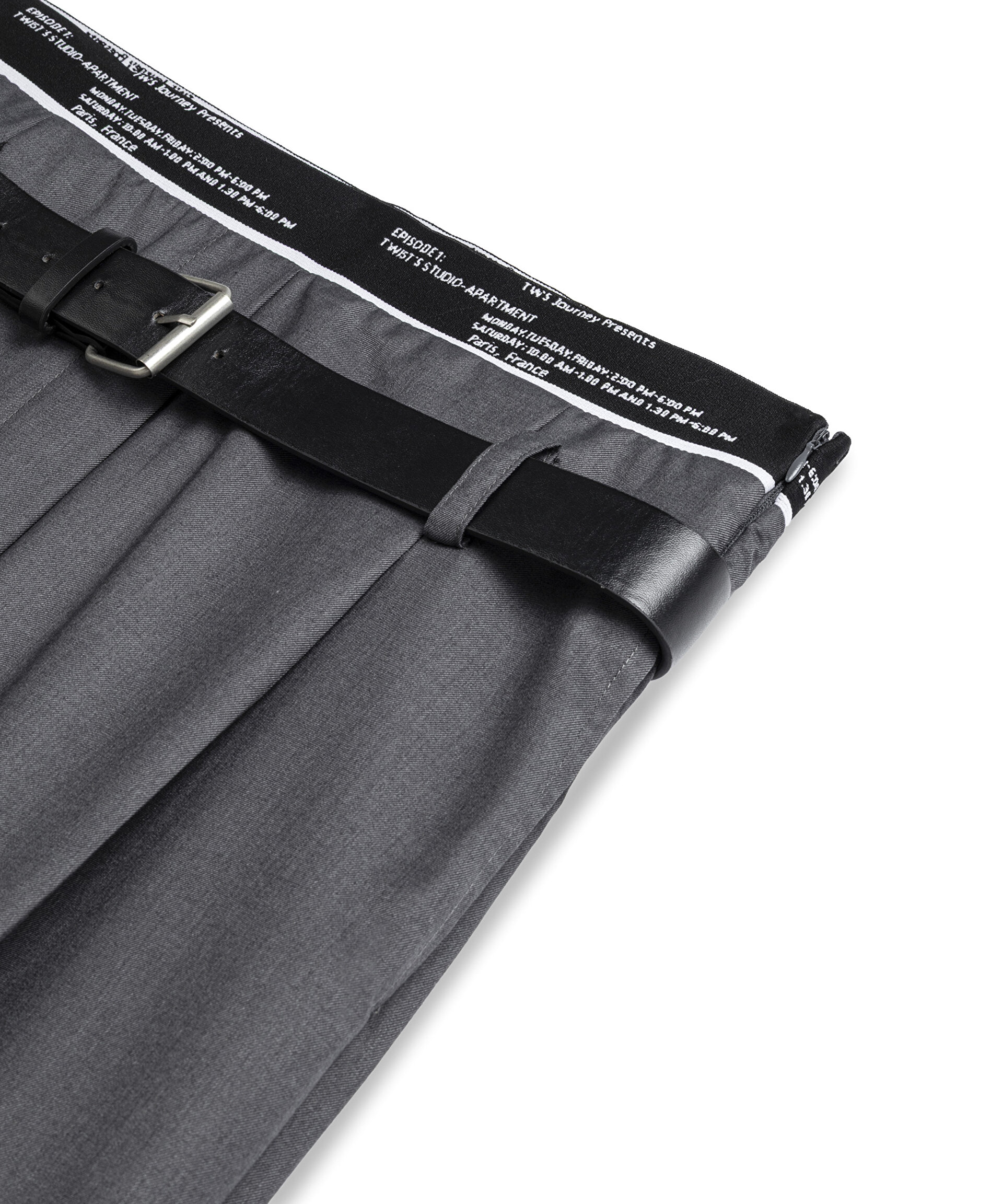 SLOGAN BASKILI WIDE LEG FİT PANTOLON