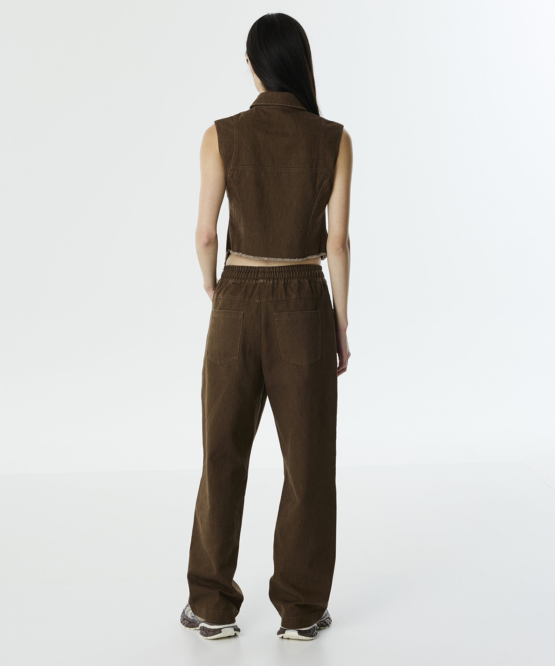 ELASTİK BEL NON DENİM PANTOLON