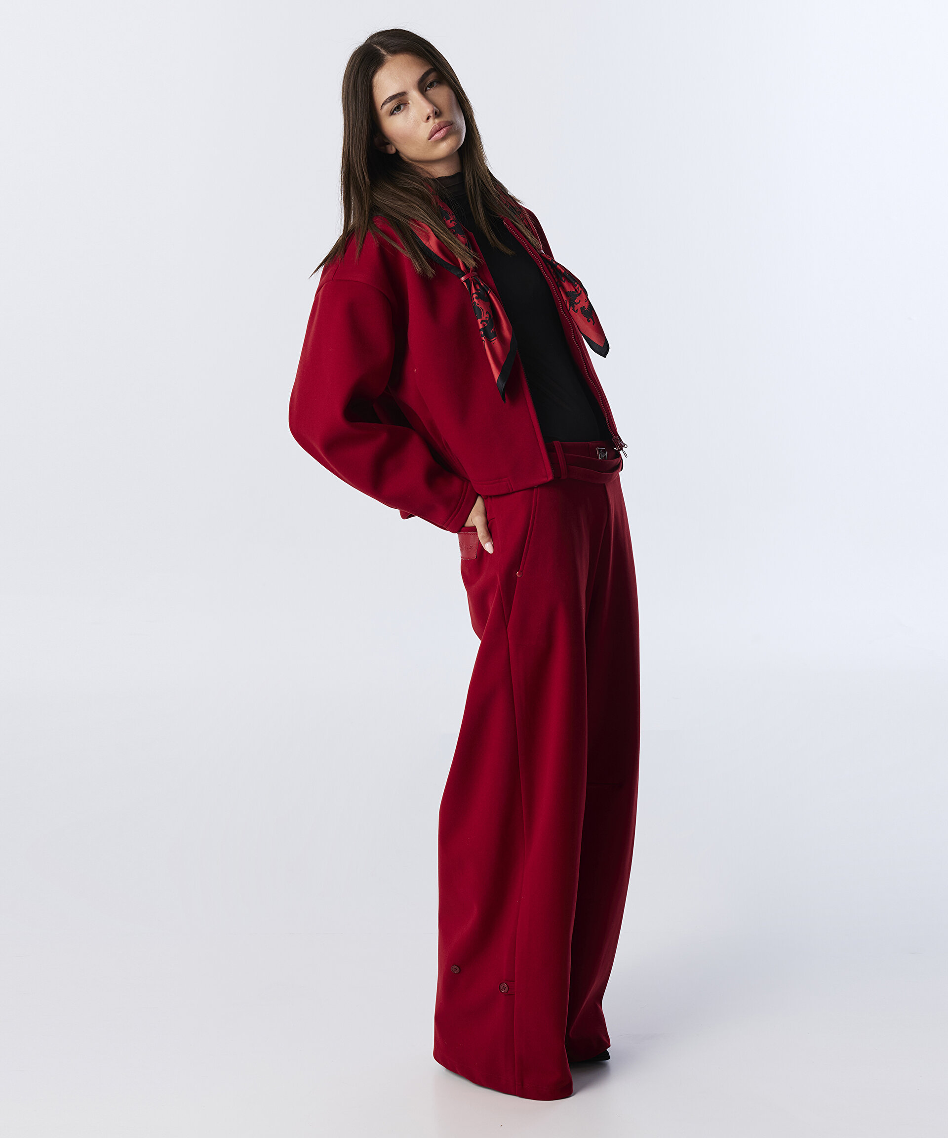 KUŞAKLI WIDE LEG FİT PANTOLON
