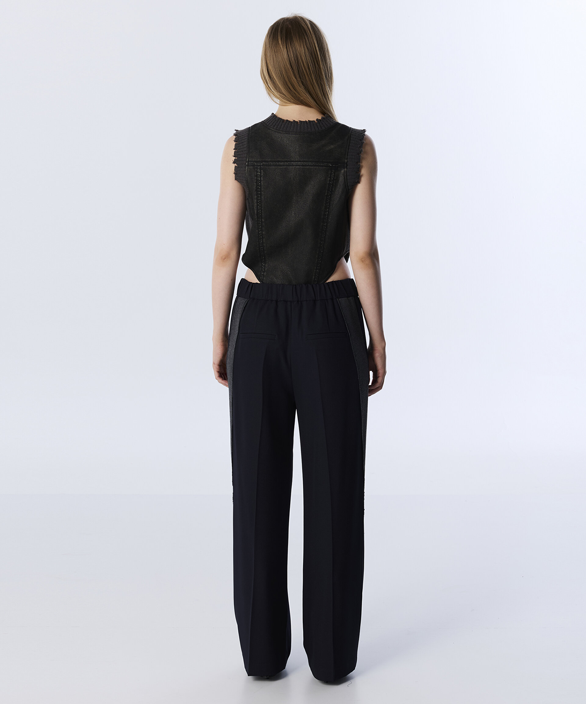COLORBLOCK WIDE LEG FİT PANTOLON