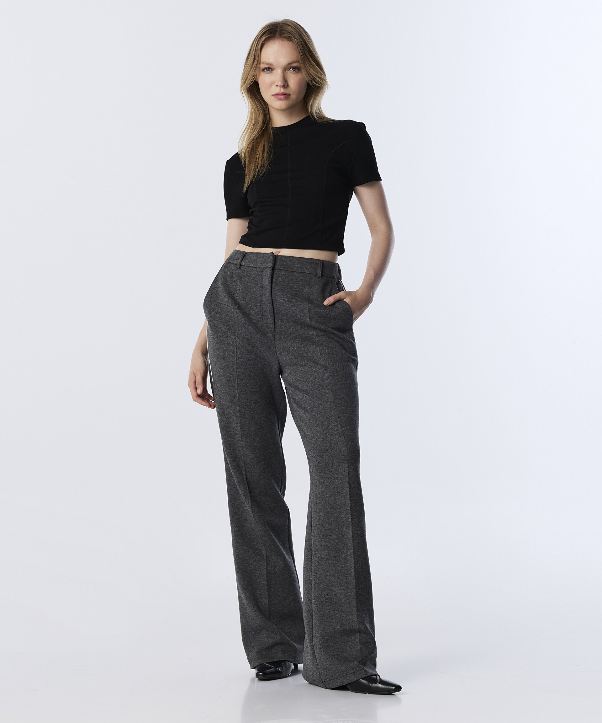 Gri PANTOLON TW6250003208126 | TWIST