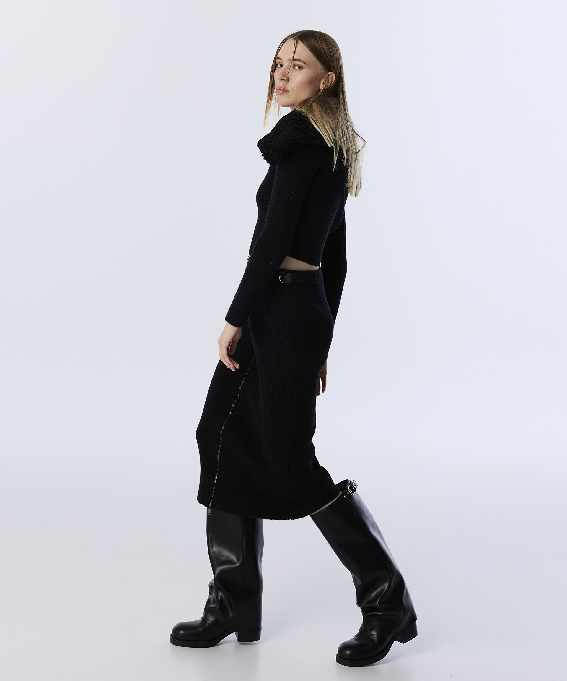 ÇİFT KEMERLİ TRİKO ETEK