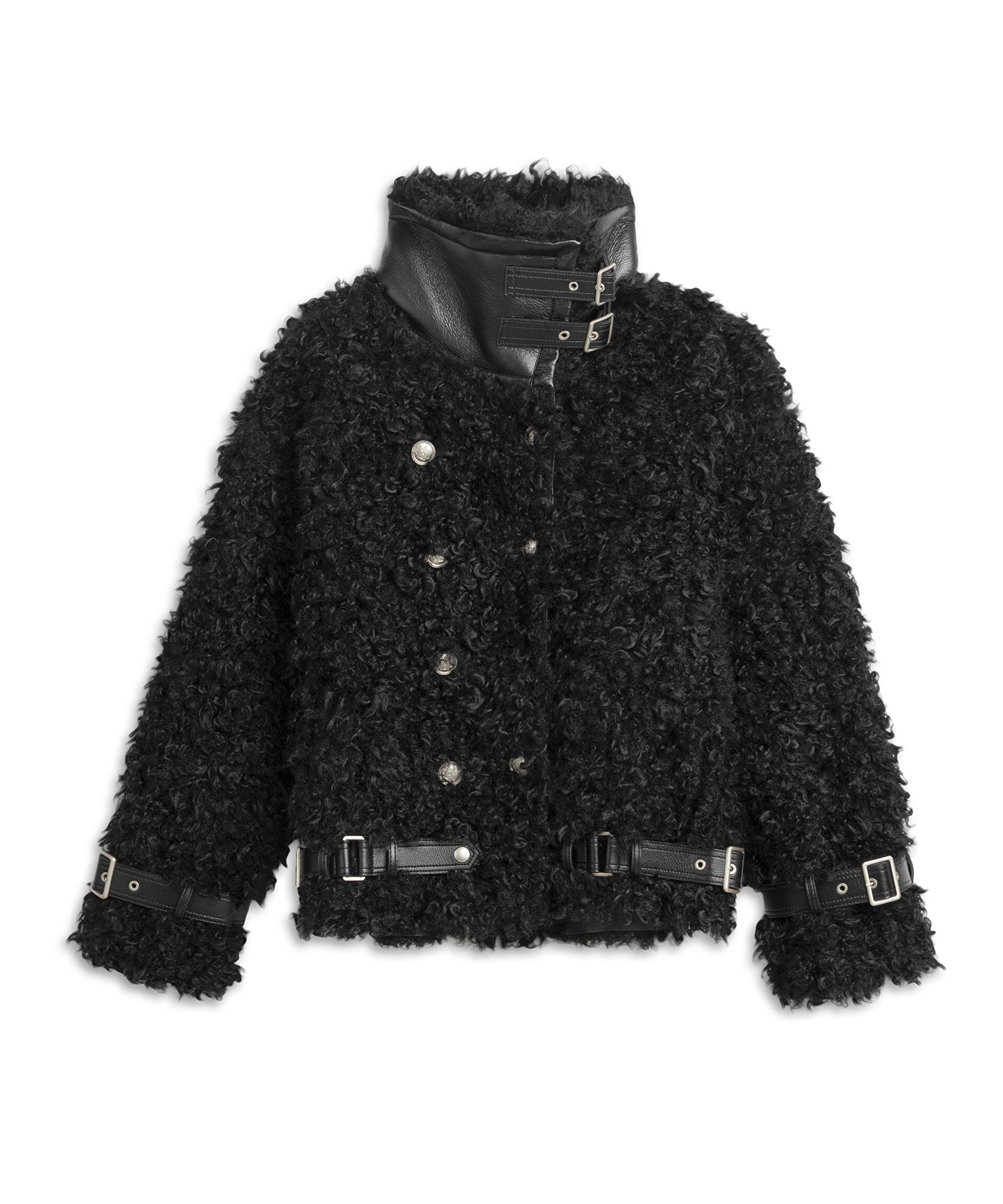 Siyah SUNİ DERİ MIX PELÜŞ MONT TW6250012322001 | TWIST