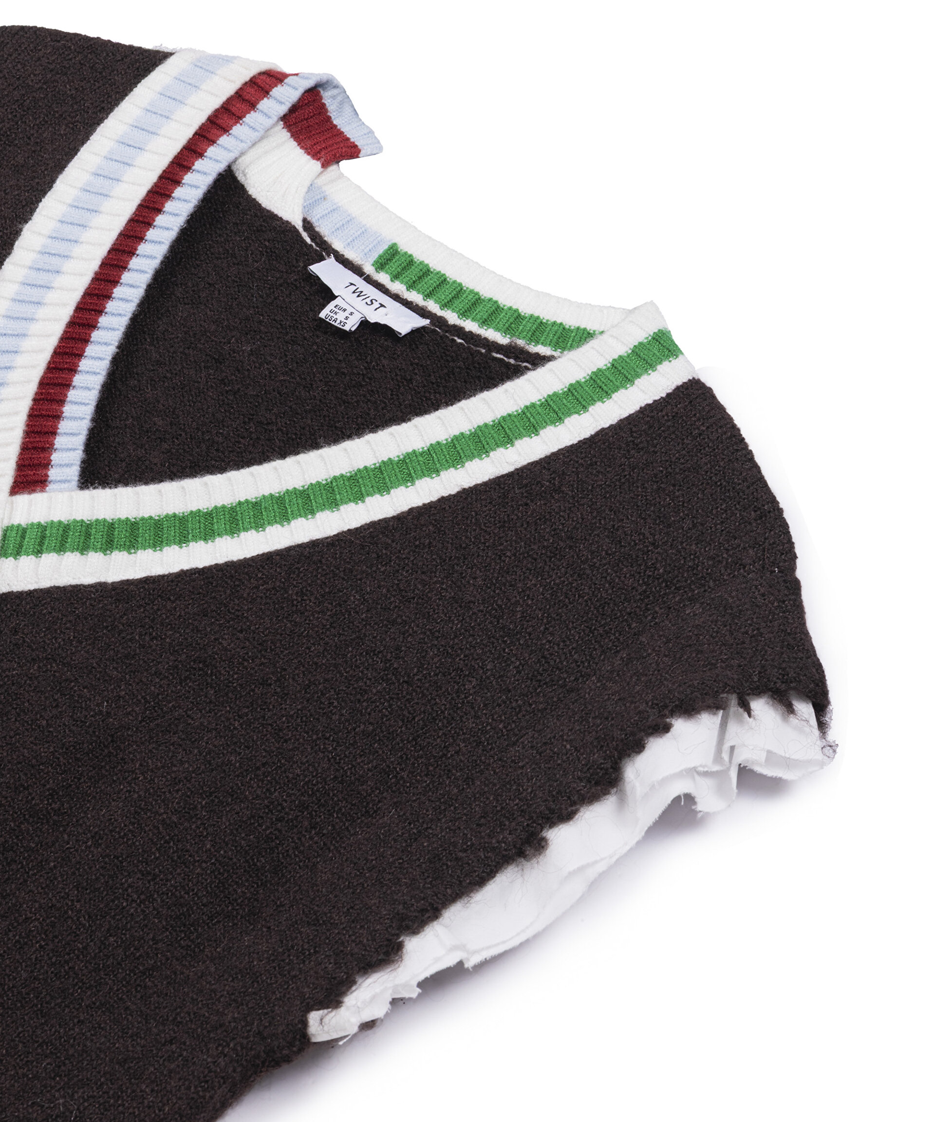 COLORBLOCK RAW EDGE SÜVETER