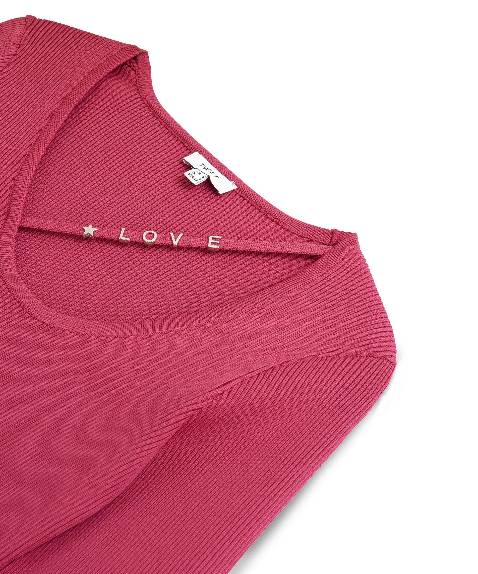 METAL AKSESUARLI CROP TRİKO
