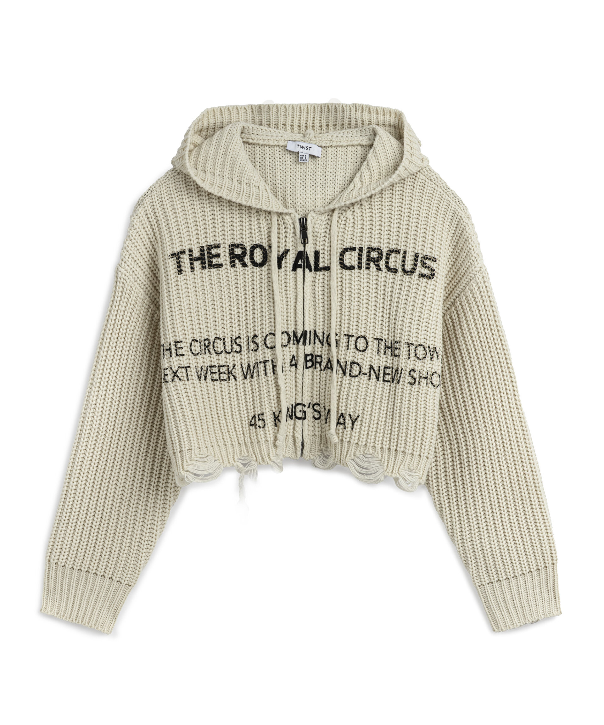 Ekru SLOGAN BASKILI CROP HIRKA TW6250050167018 | TWIST