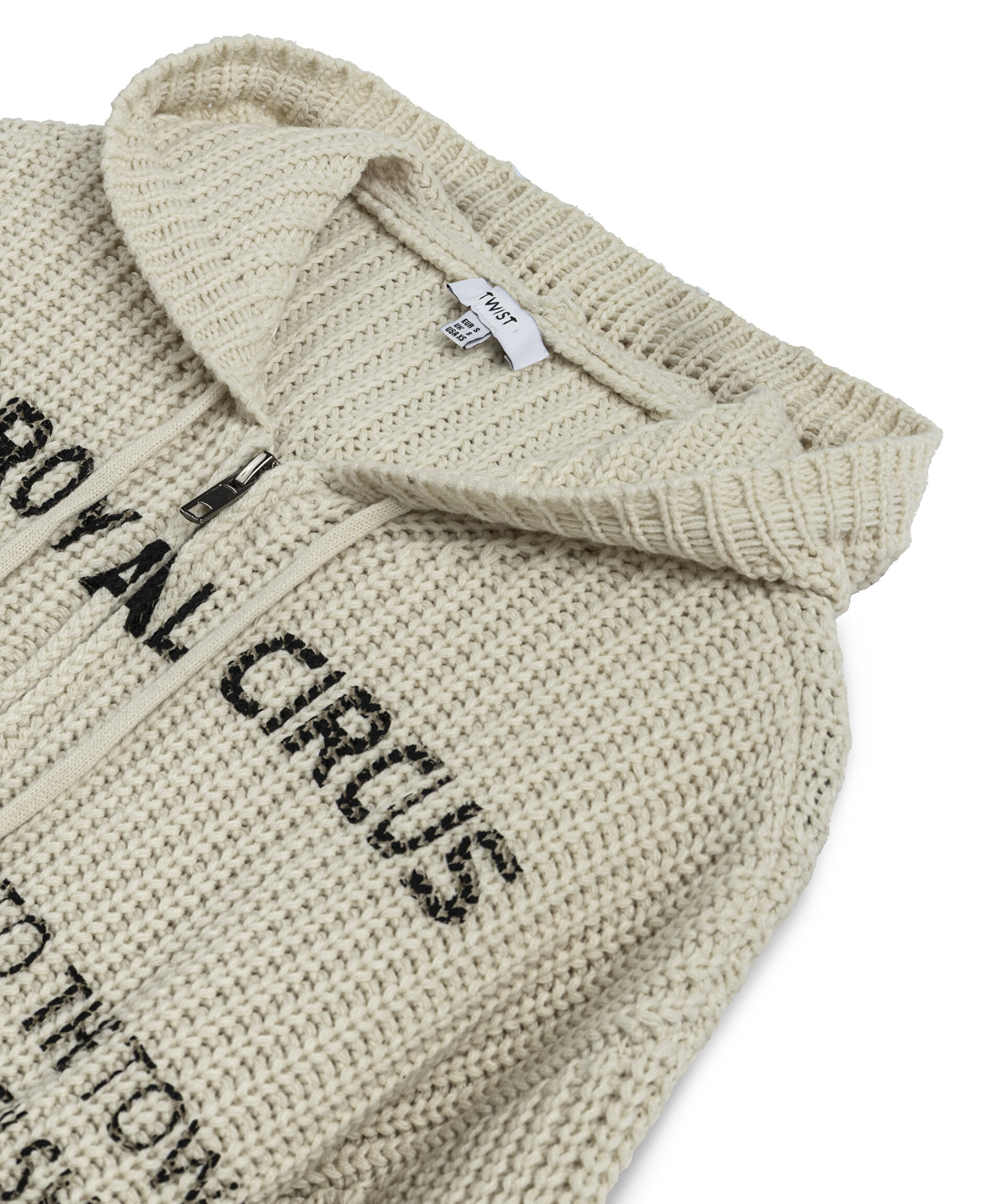 Ekru SLOGAN BASKILI CROP HIRKA TW6250050167018 | TWIST