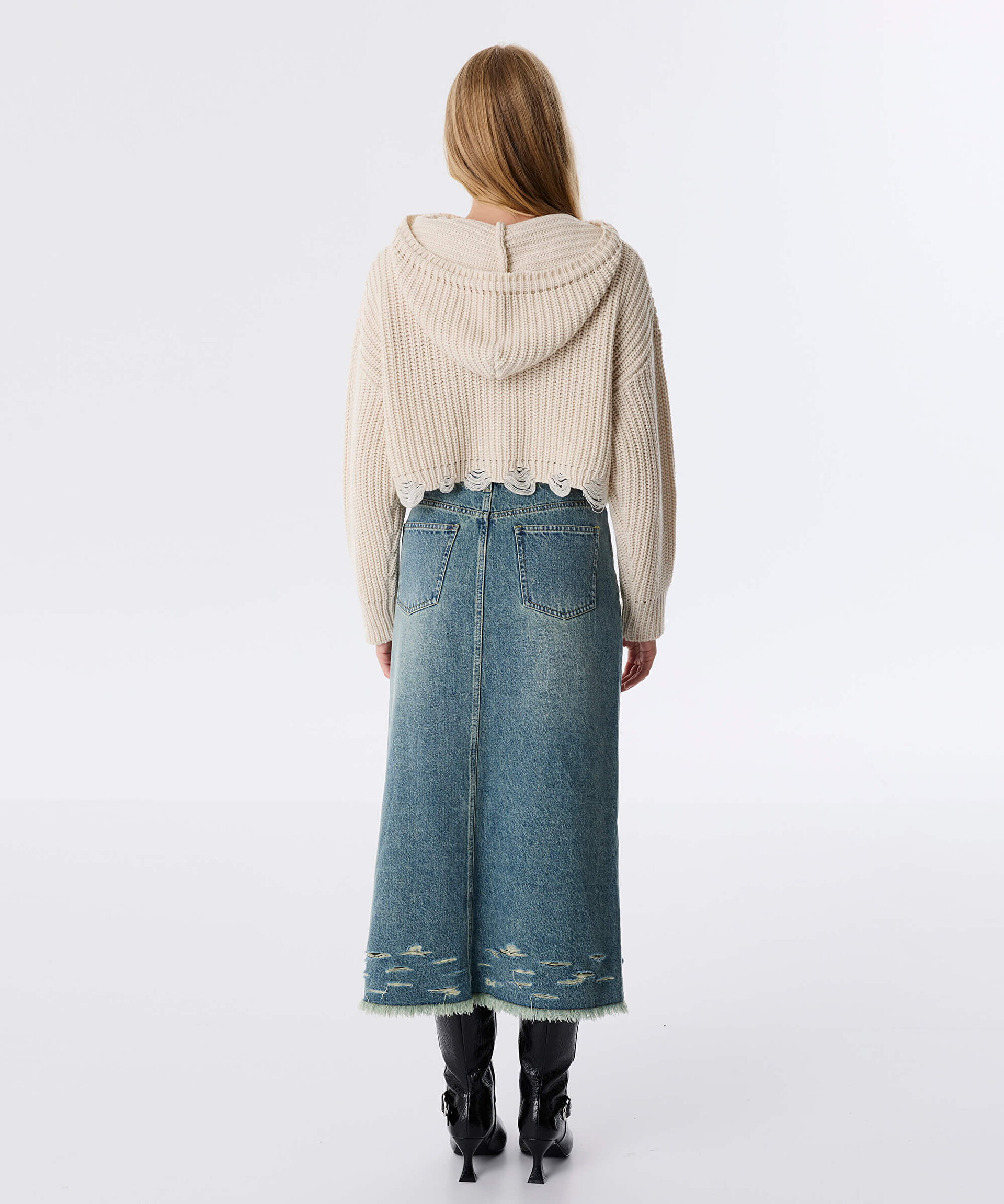Ekru SLOGAN BASKILI CROP HIRKA TW6250050167018 | TWIST