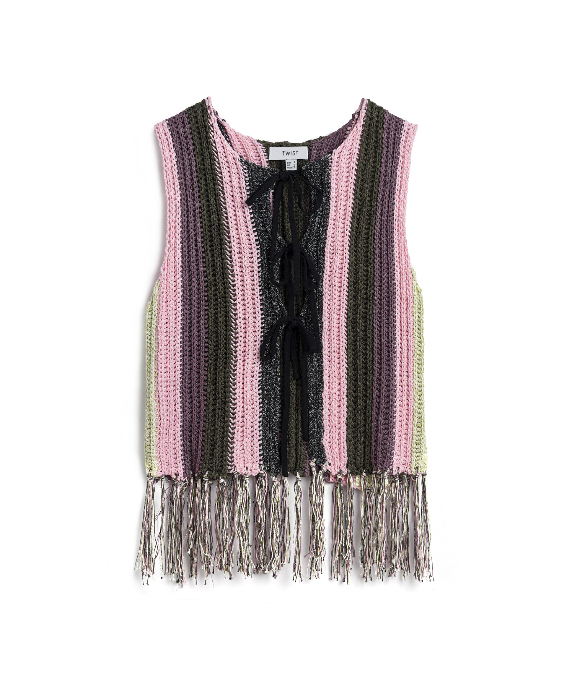 Pembe ÖNDEN BAĞLAMALI PÜSKÜLLÜ TRİKO TW6250050378033 | TWIST