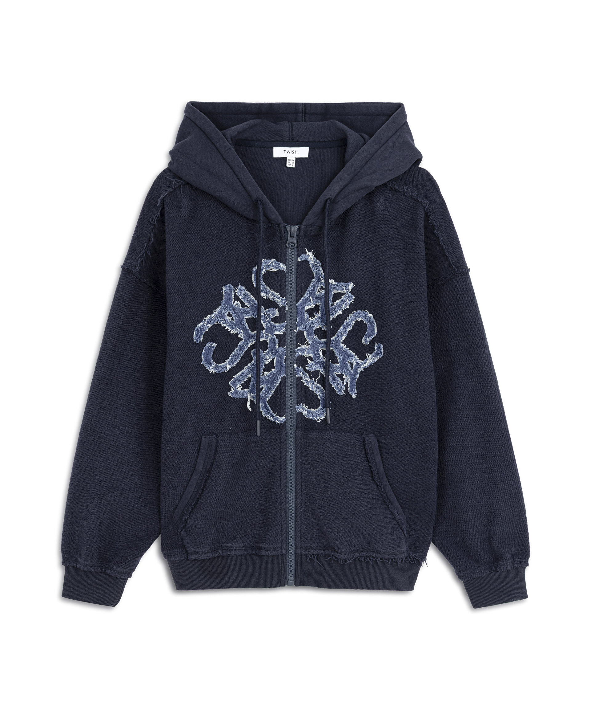スウェデッセ ツイスター SWEDESE TWISTER Lacivert DENİM APLİKELİ SWEATSHIRT TW6250091028015 | TWIST