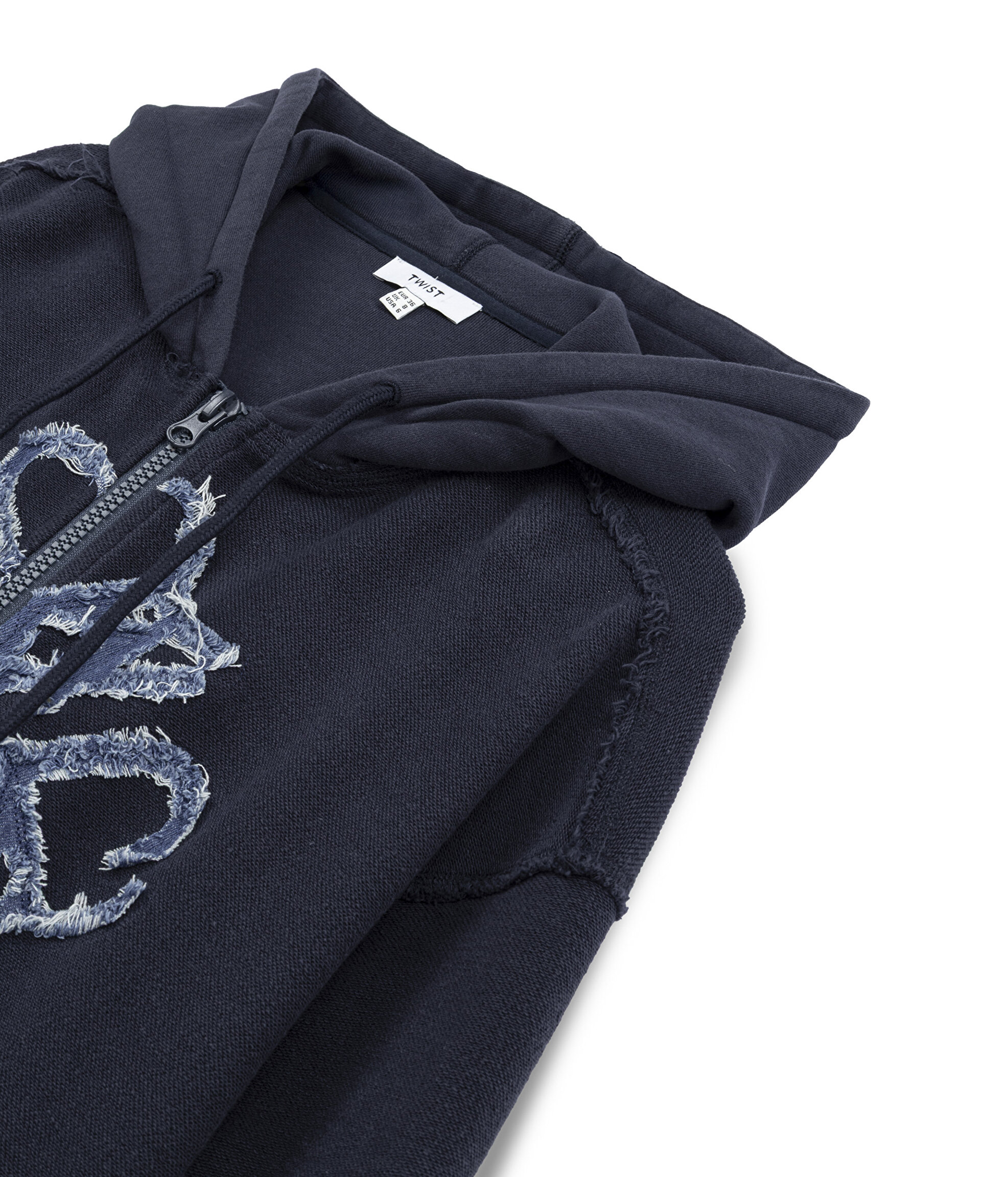 スウェデッセ ツイスター SWEDESE TWISTER Lacivert DENİM APLİKELİ SWEATSHIRT TW6250091028015 | TWIST