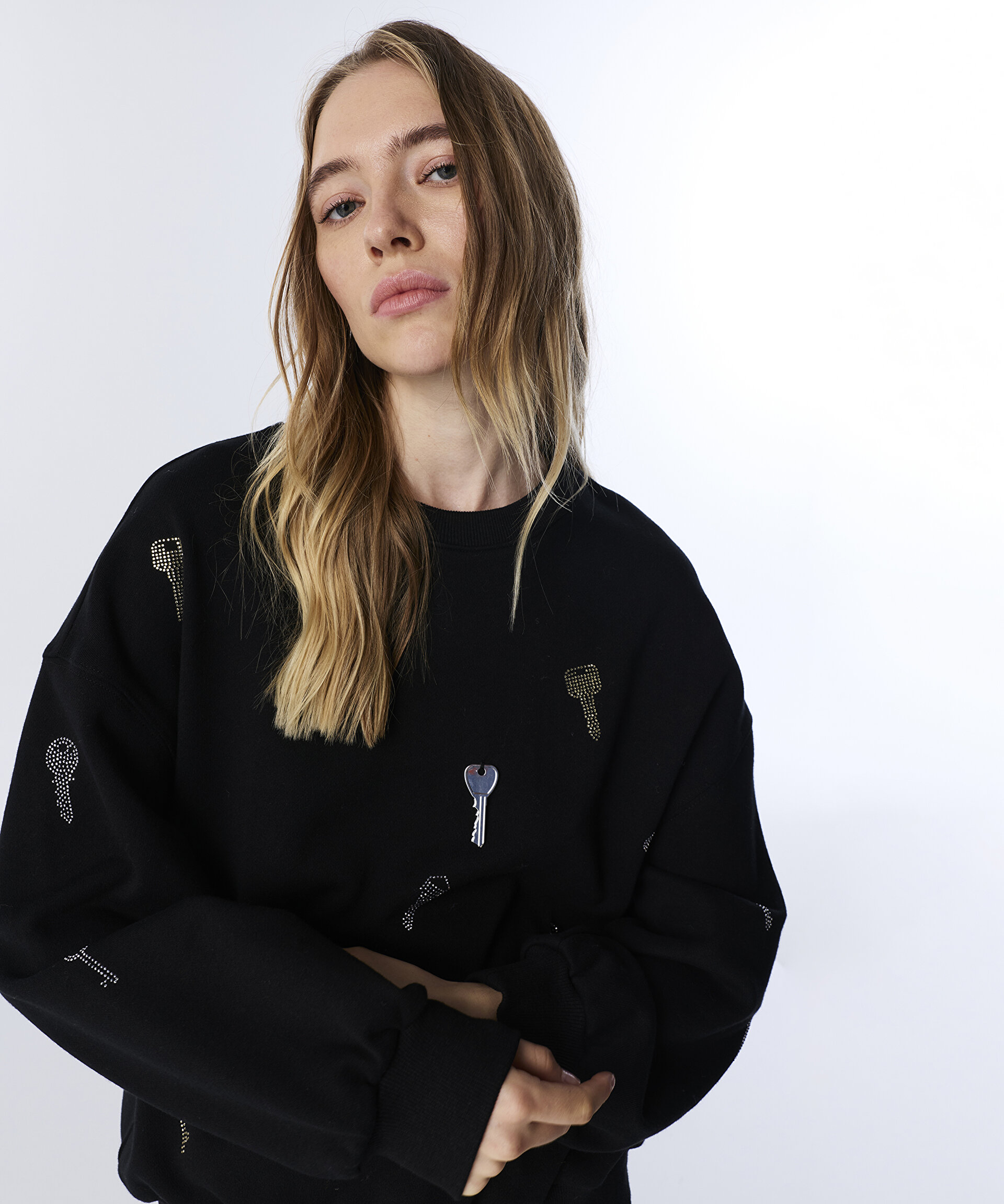 Siyah SWEATSHIRT TW6250091057001 | TWIST