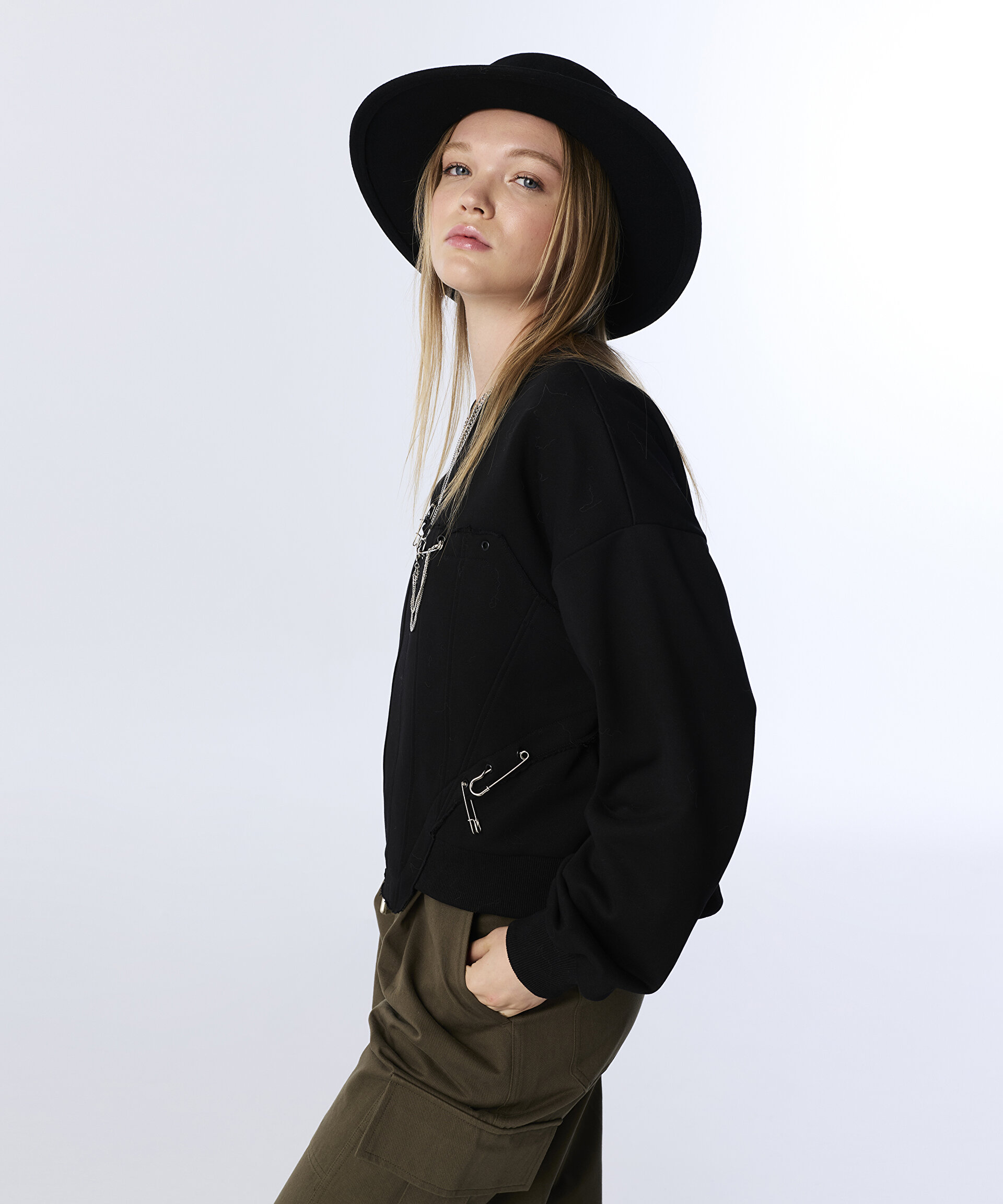 Siyah SWEATSHIRT TW6250091058001 | TWIST