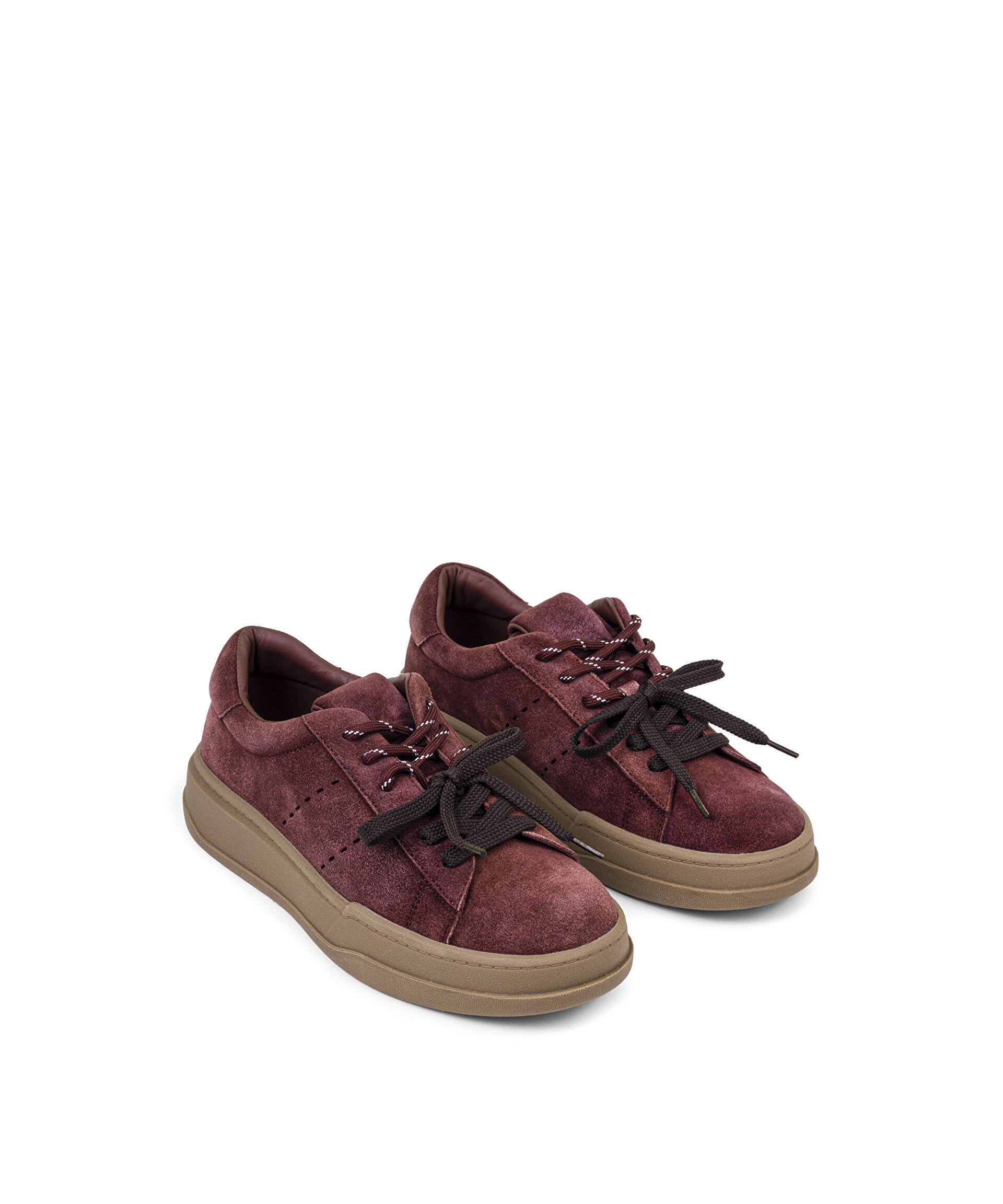 Bordo ÇİFT BAĞCIKLI DERİ SNEAKER TW6250062006035 | TWIST