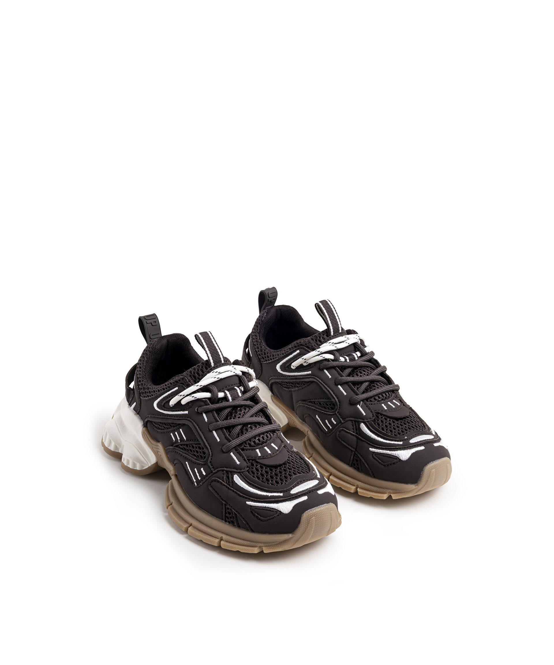 Kahverengi KONTRAST DOKULU ÇİFT BAĞCIKLI SNEAKER TW6250062017074