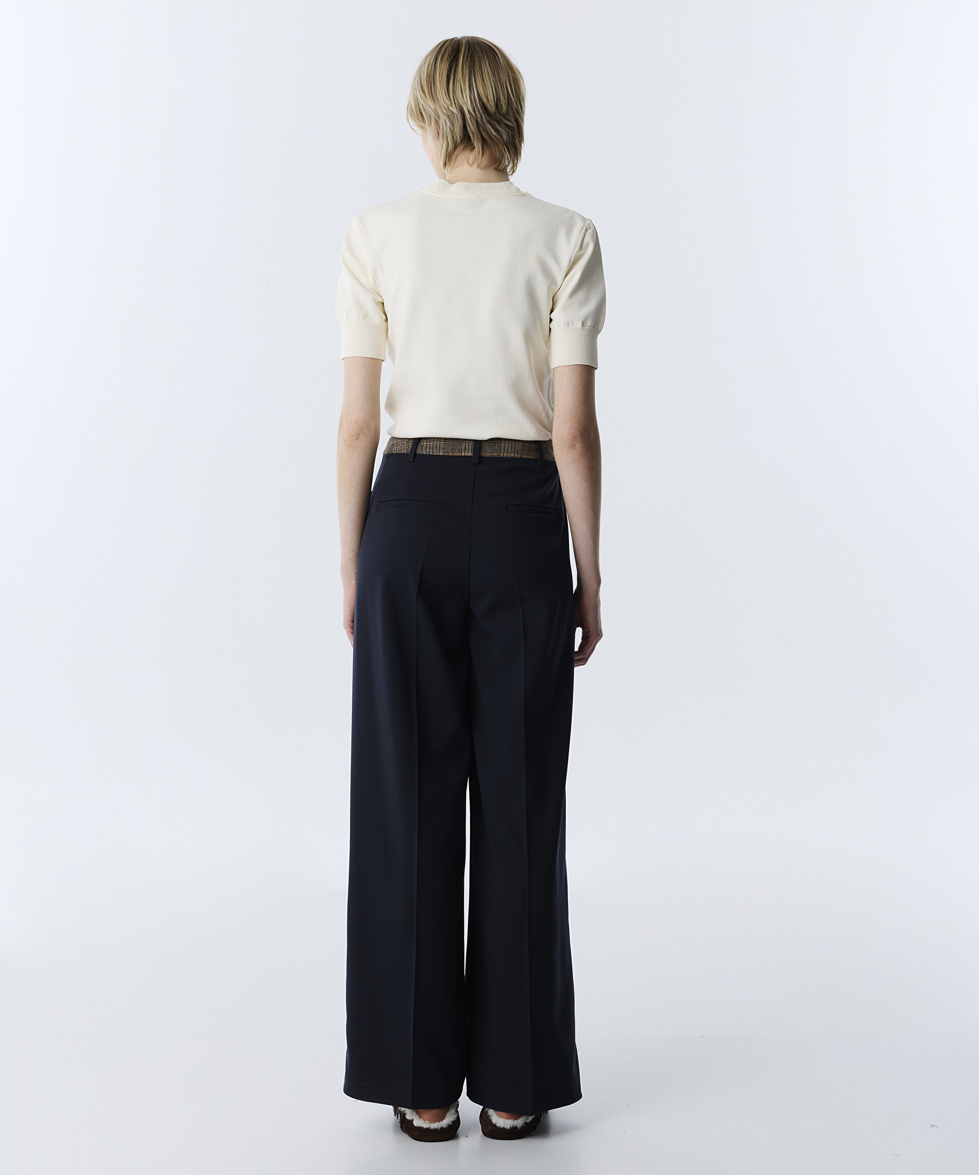 EKOSE DESEN MIX WIDE LEG PANTOLON