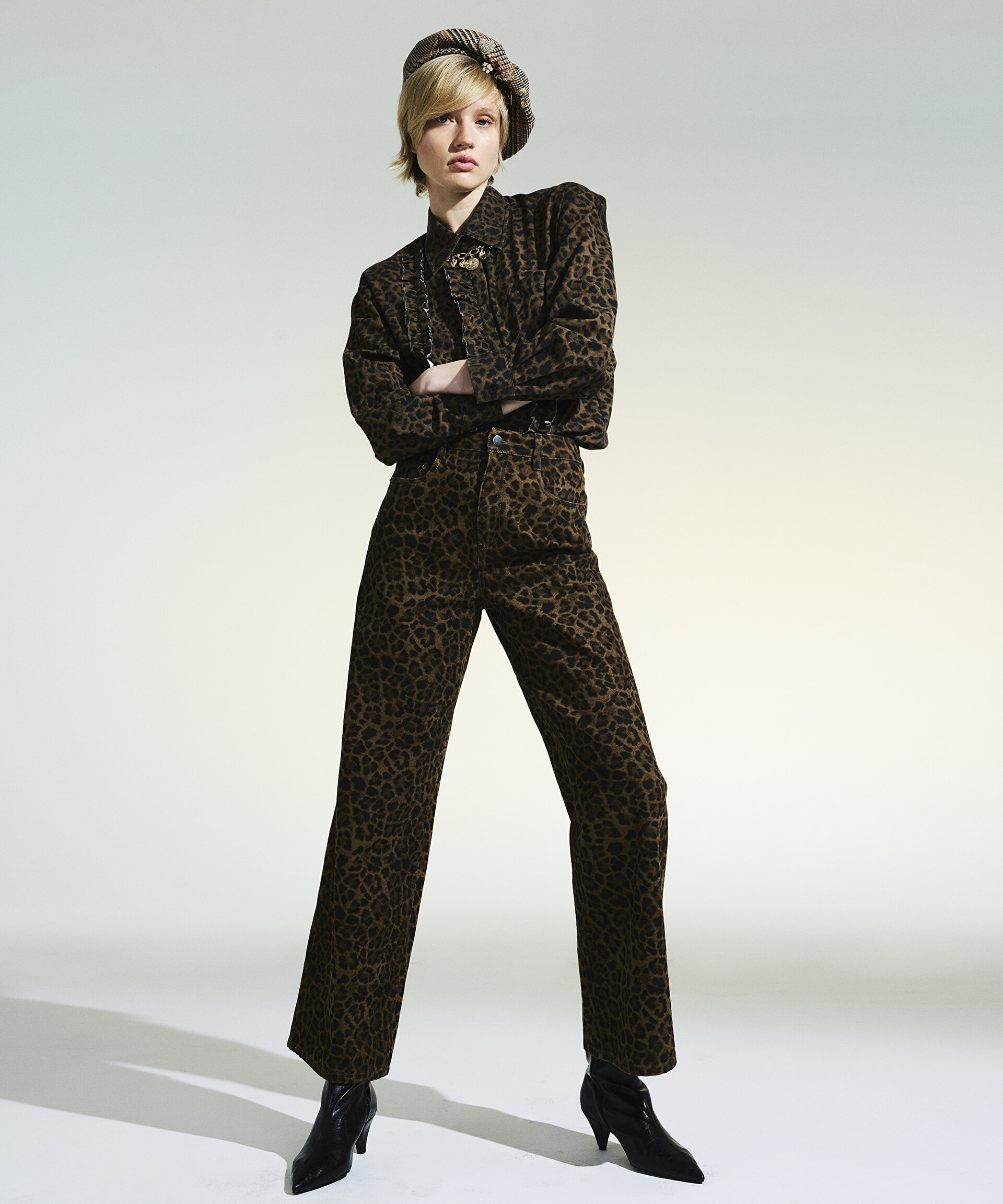 LEOPAR DESEN PANTOLON