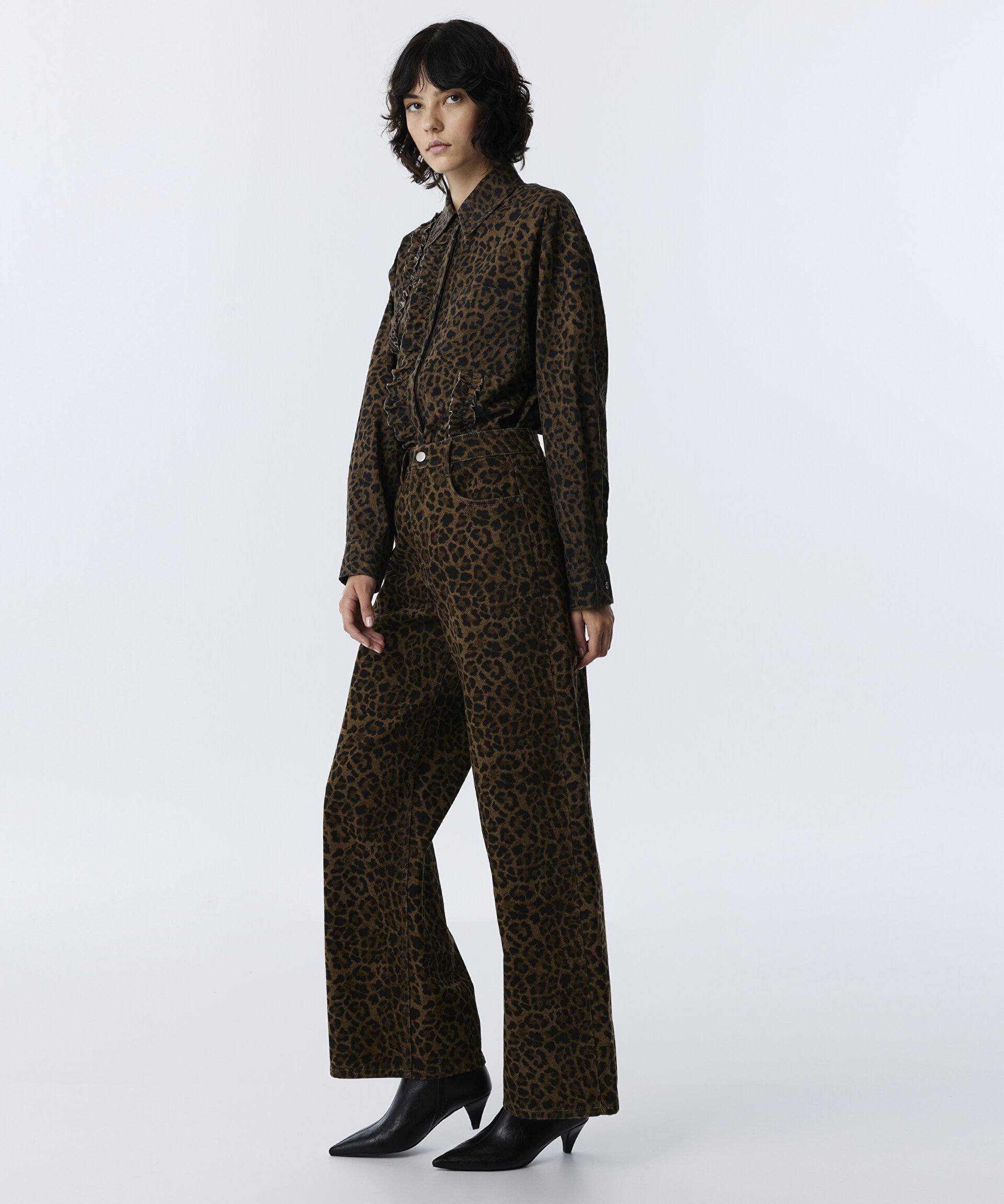 LEOPAR DESEN PANTOLON