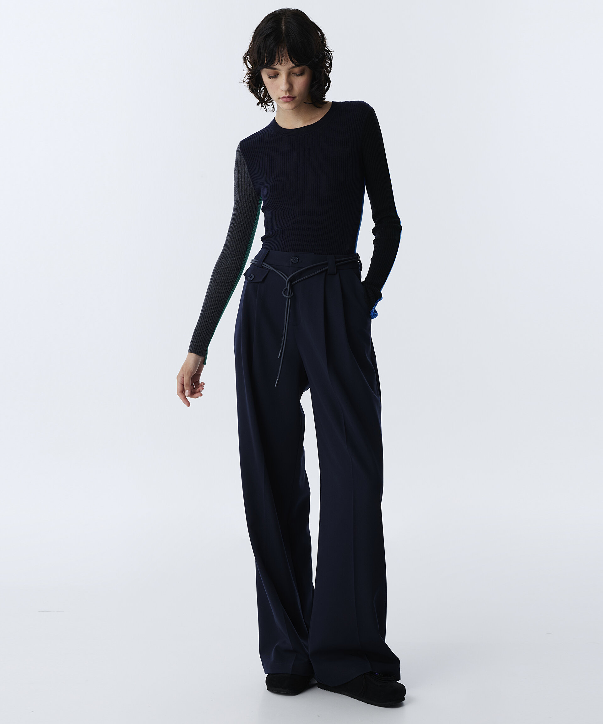 KORDONLU WIDE LEG PANTOLON