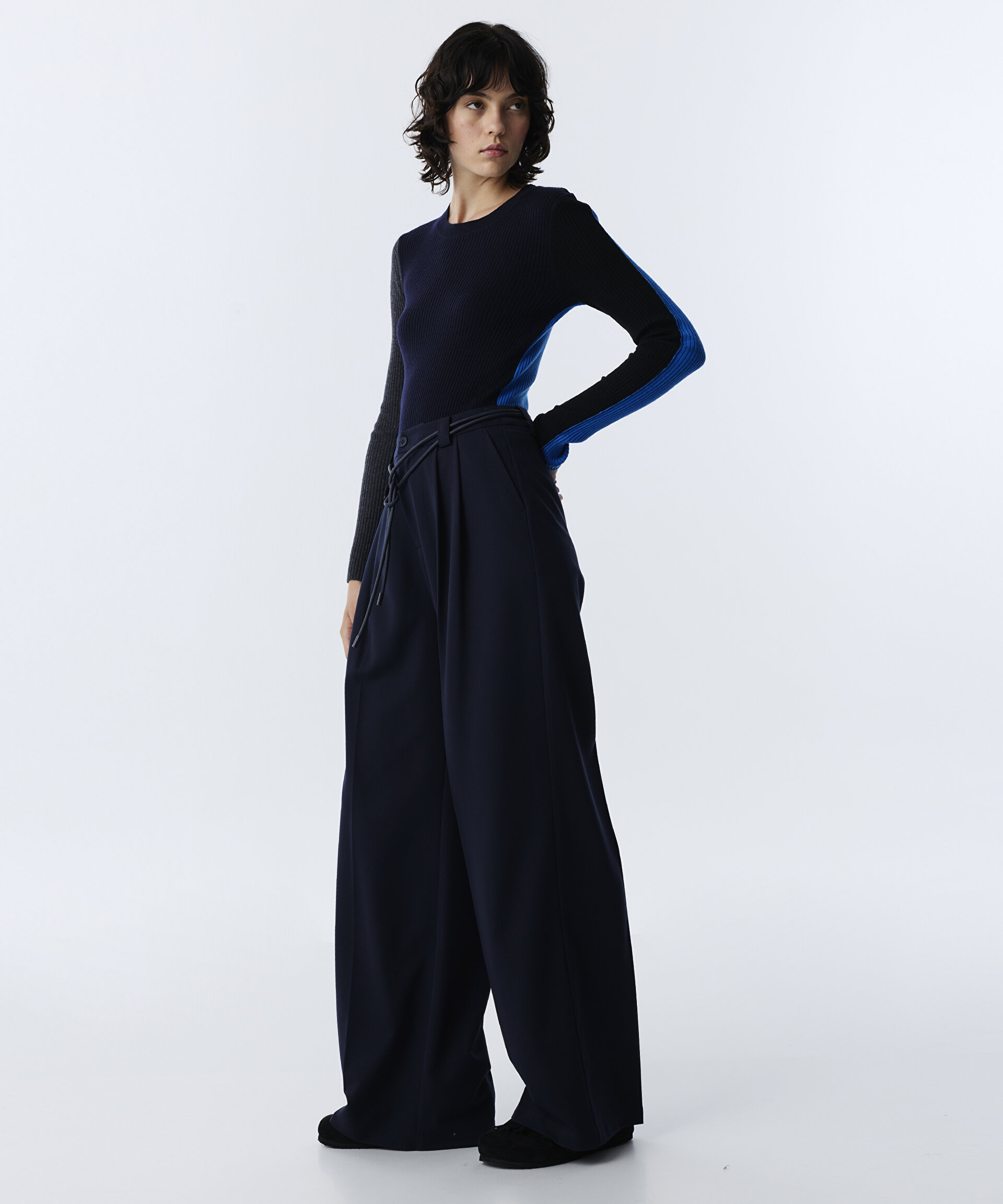 KORDONLU WIDE LEG PANTOLON