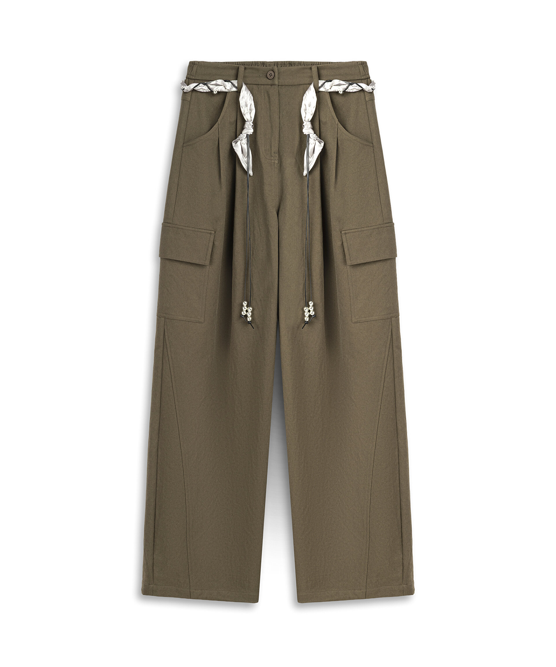 KUŞAKLI BARREL FİT PANTOLON