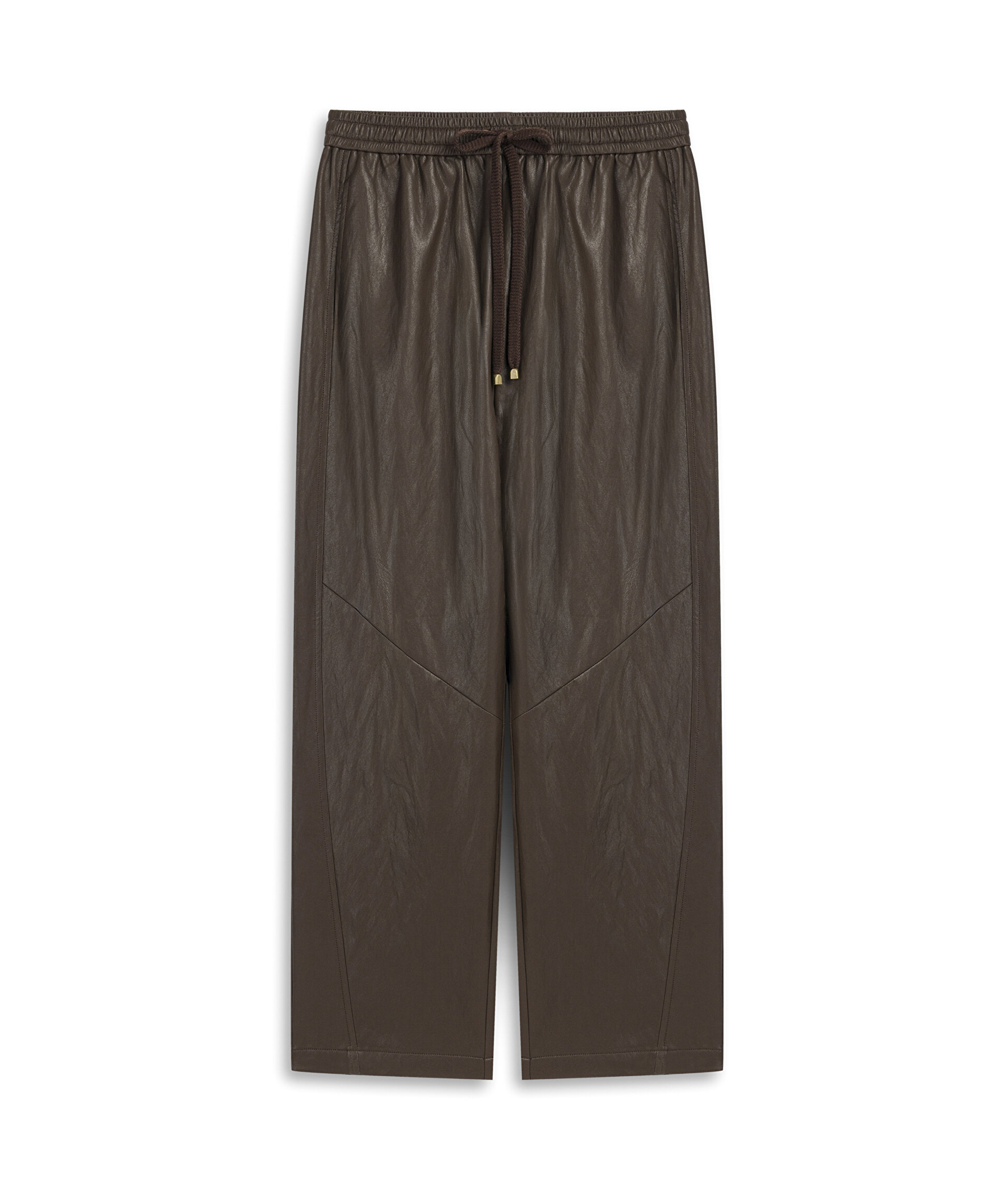 DERİ GÖRÜNÜMLÜ STRAIGHT PANTOLON
