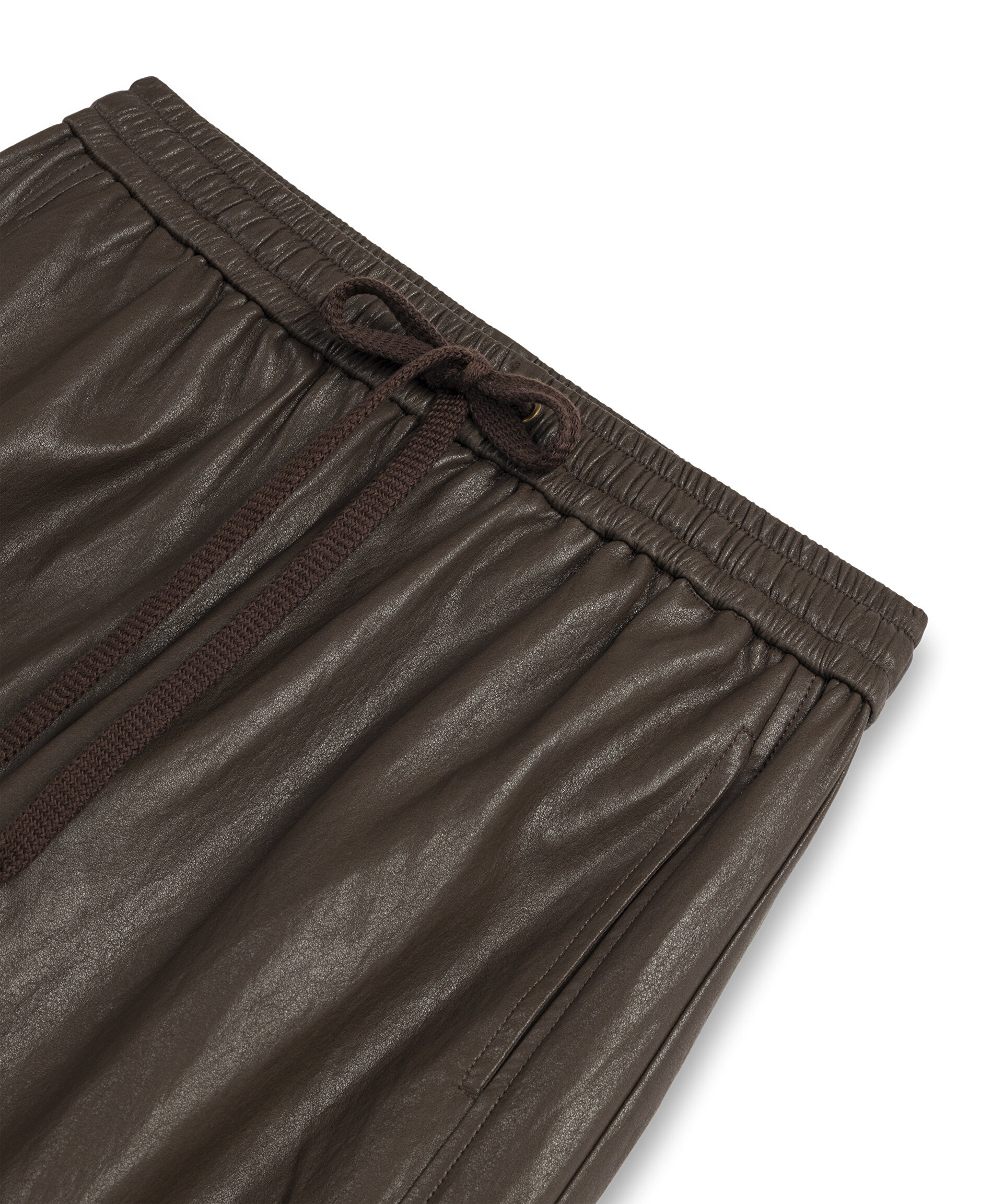 DERİ GÖRÜNÜMLÜ STRAIGHT PANTOLON