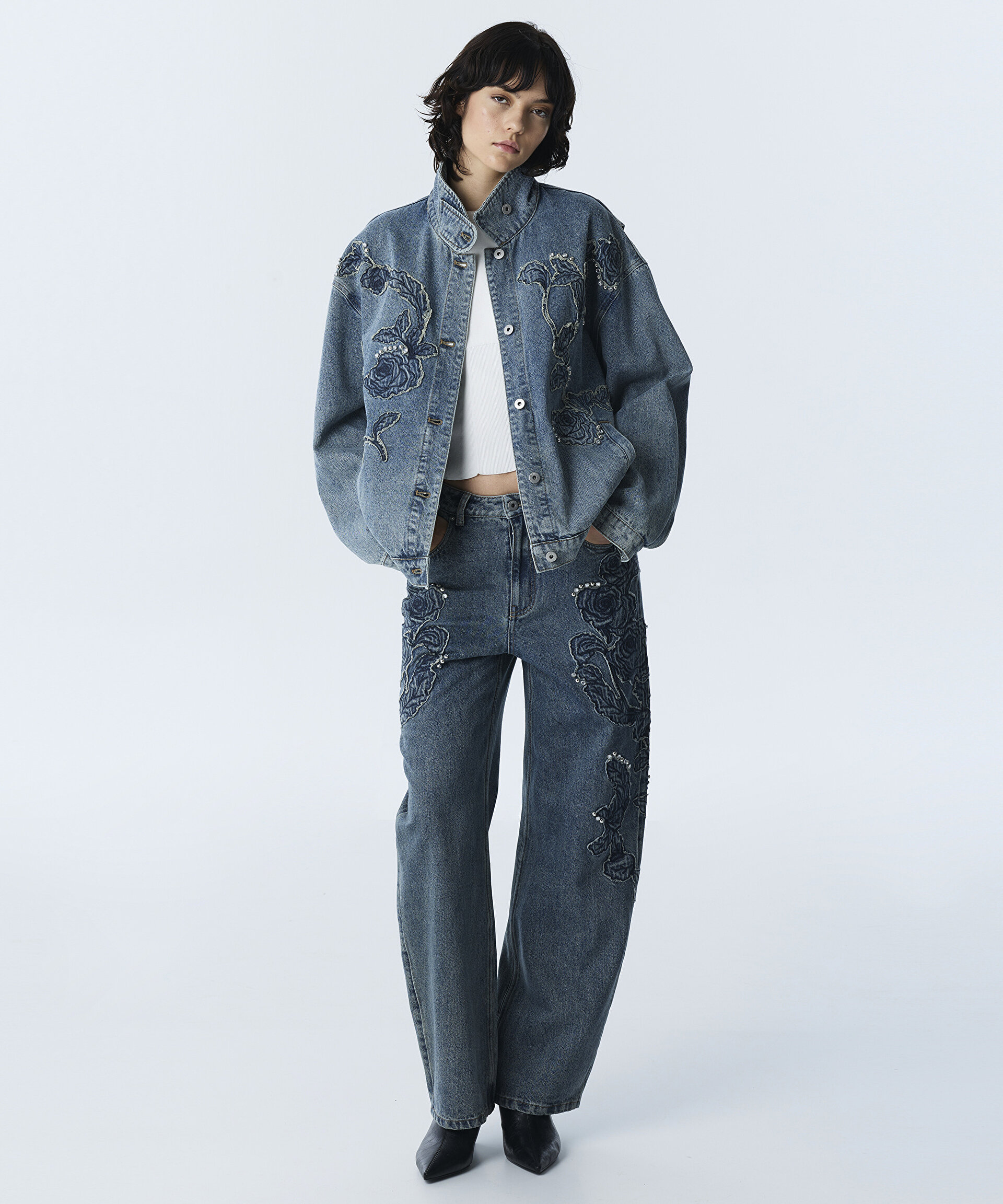 FLORAL PATCH Lİ JEAN PANTOLON