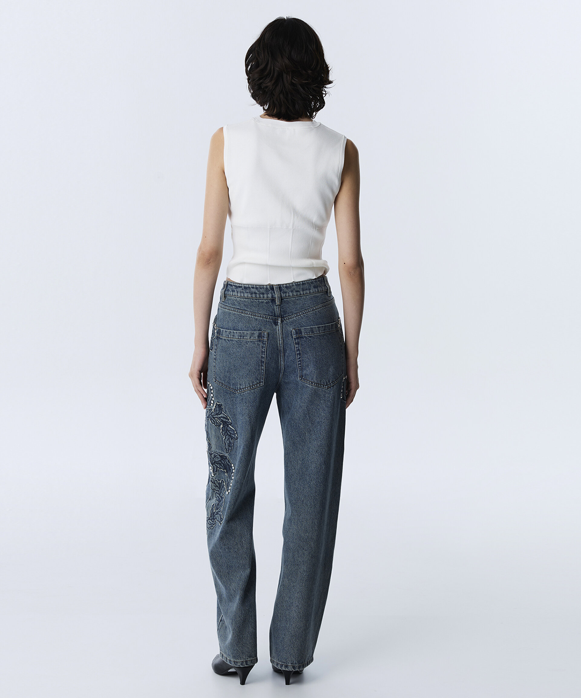 FLORAL PATCH Lİ JEAN PANTOLON