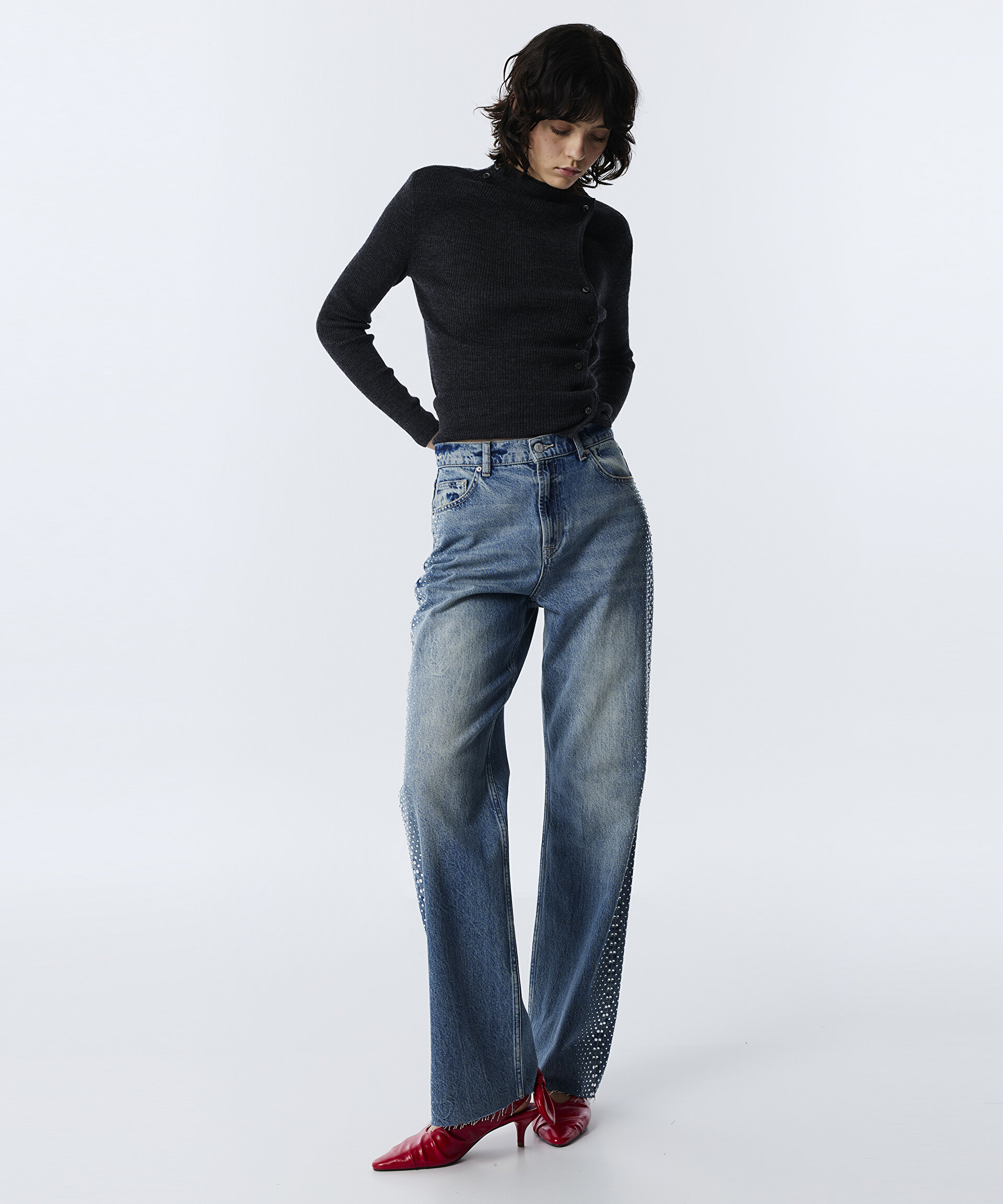 WIDE LEG JEAN PANTOLON