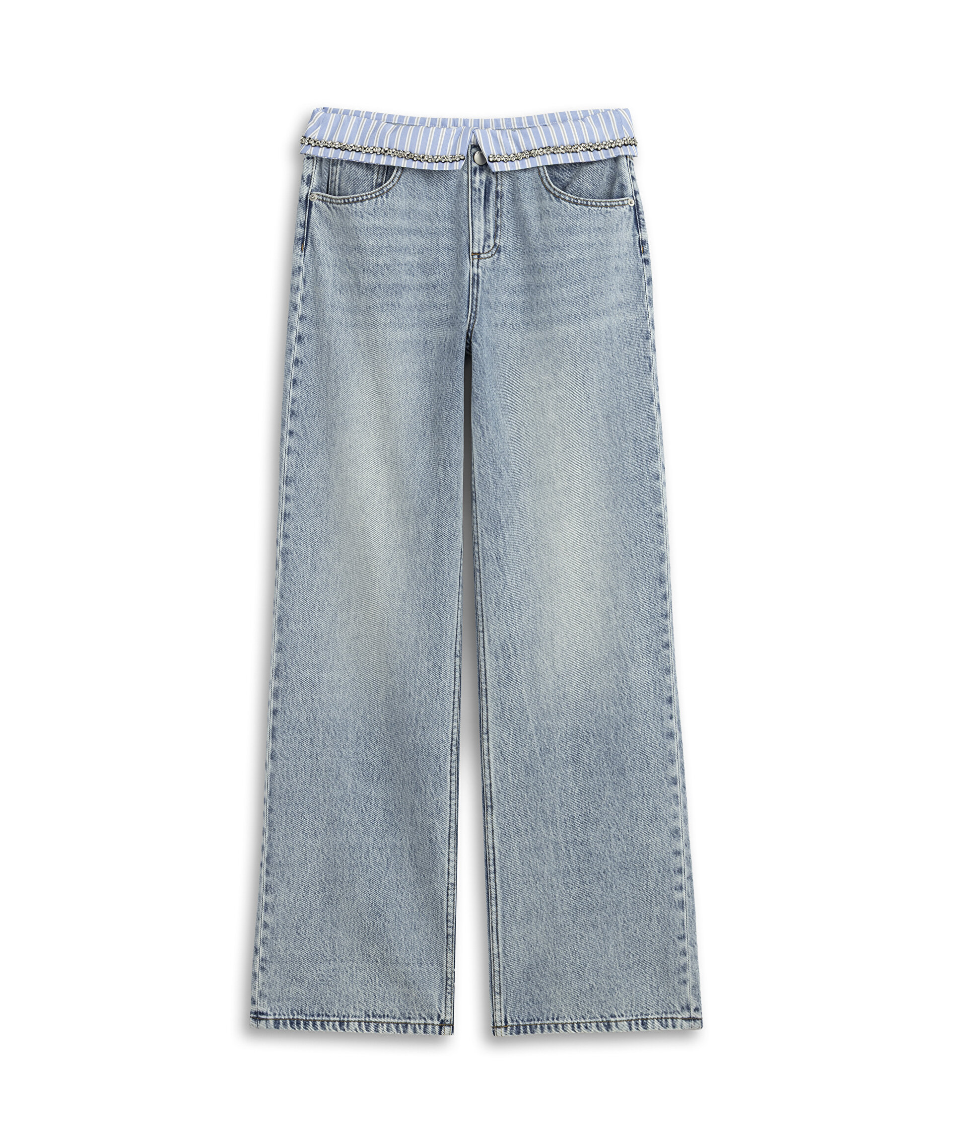 HOTFIX Lİ KONTRAST BEL JEAN PANTOLON