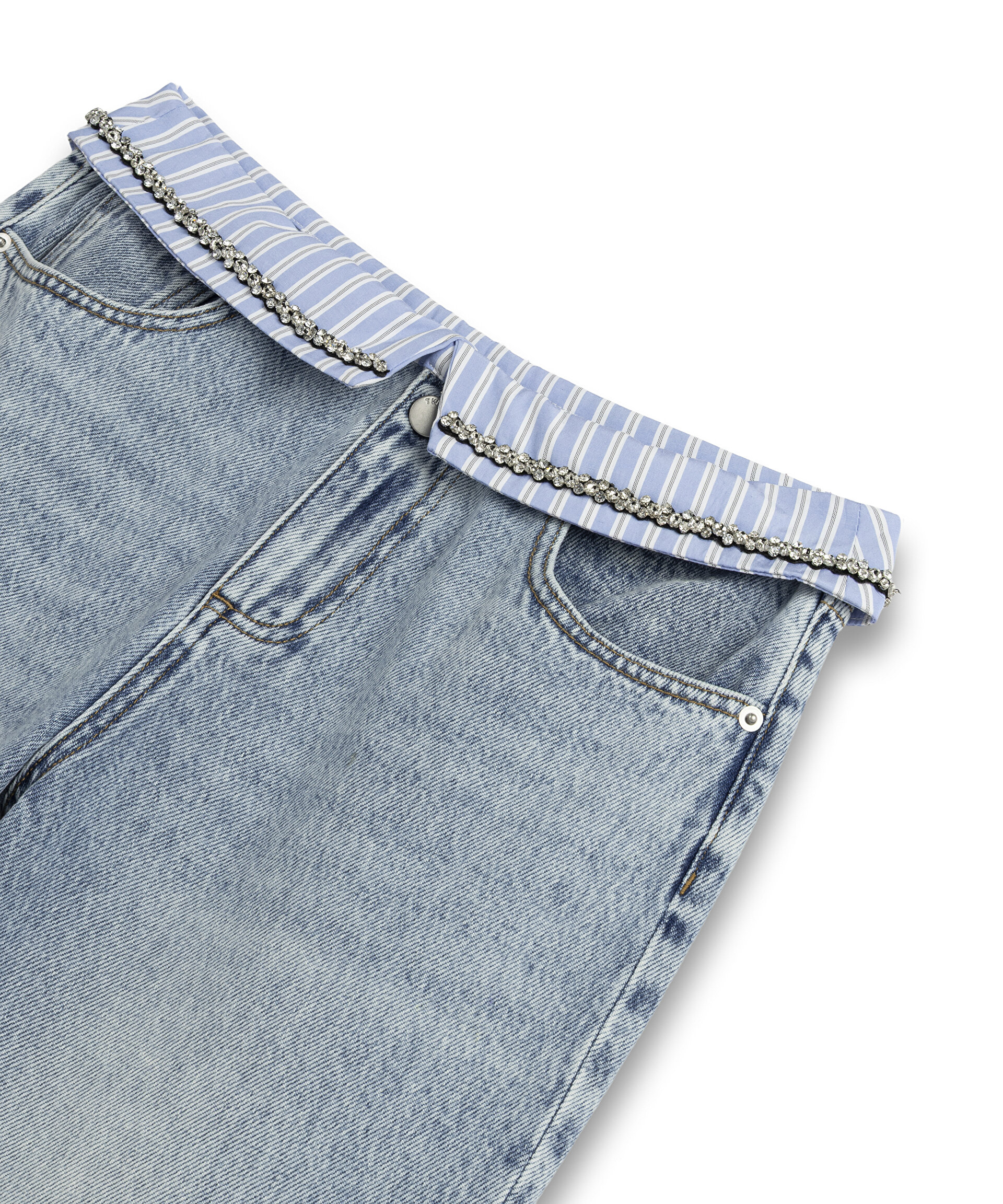 HOTFIX Lİ KONTRAST BEL JEAN PANTOLON