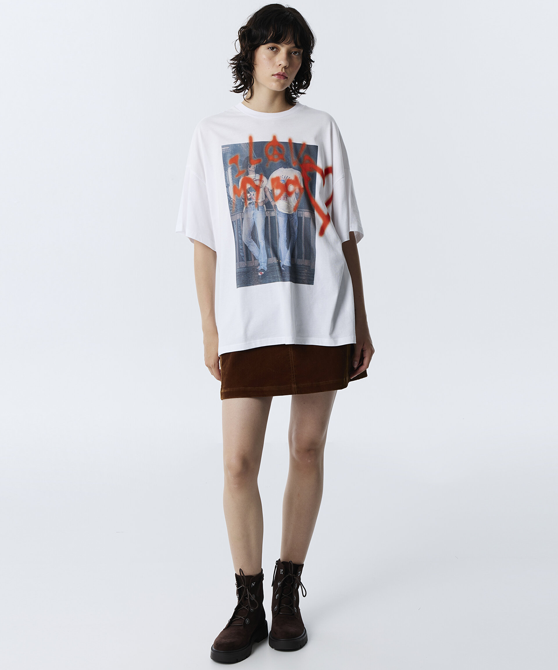 BASKILI OVERSIZE TİŞÖRT