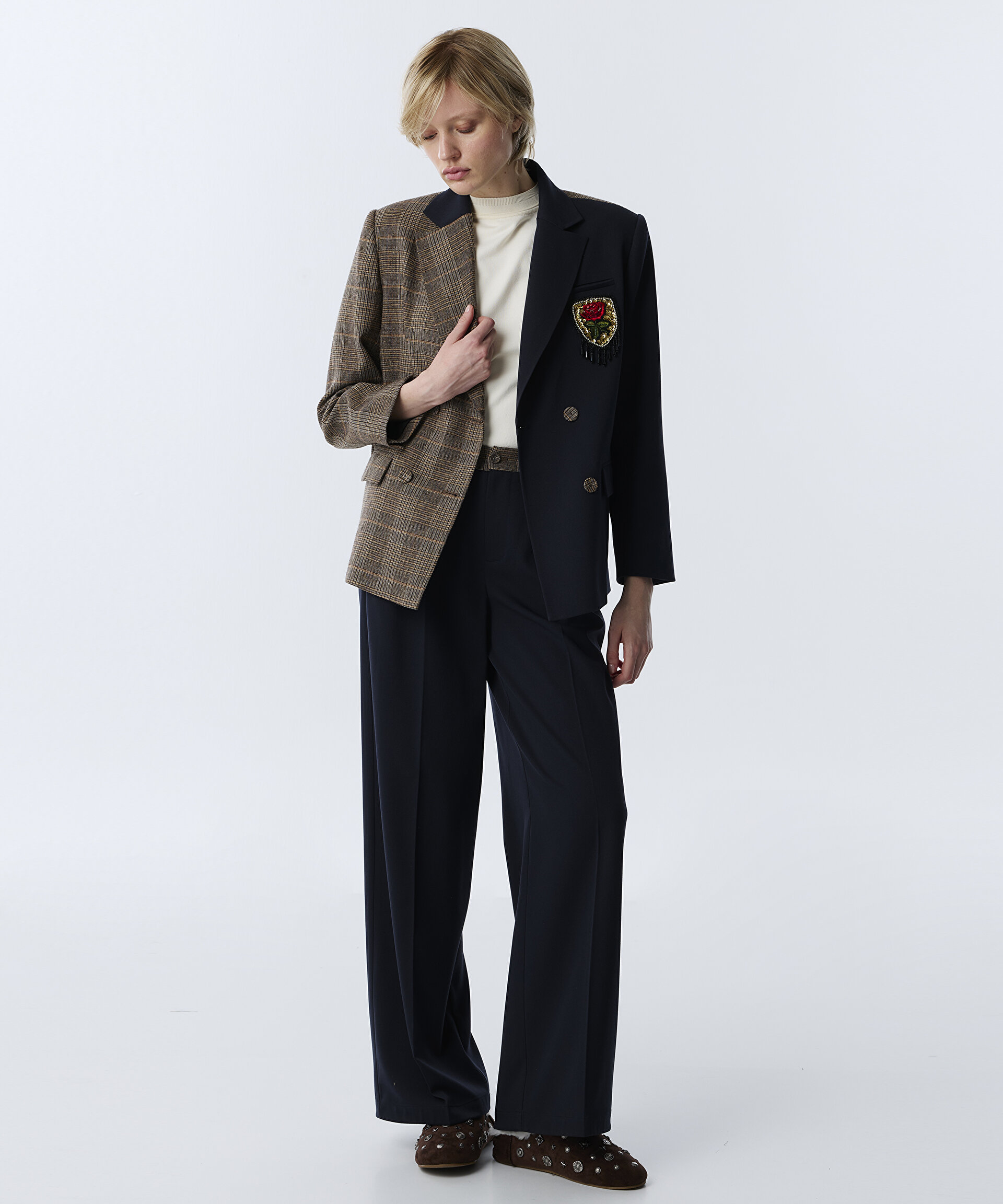EKOSE DESEN MIX PATCH Lİ BLAZER