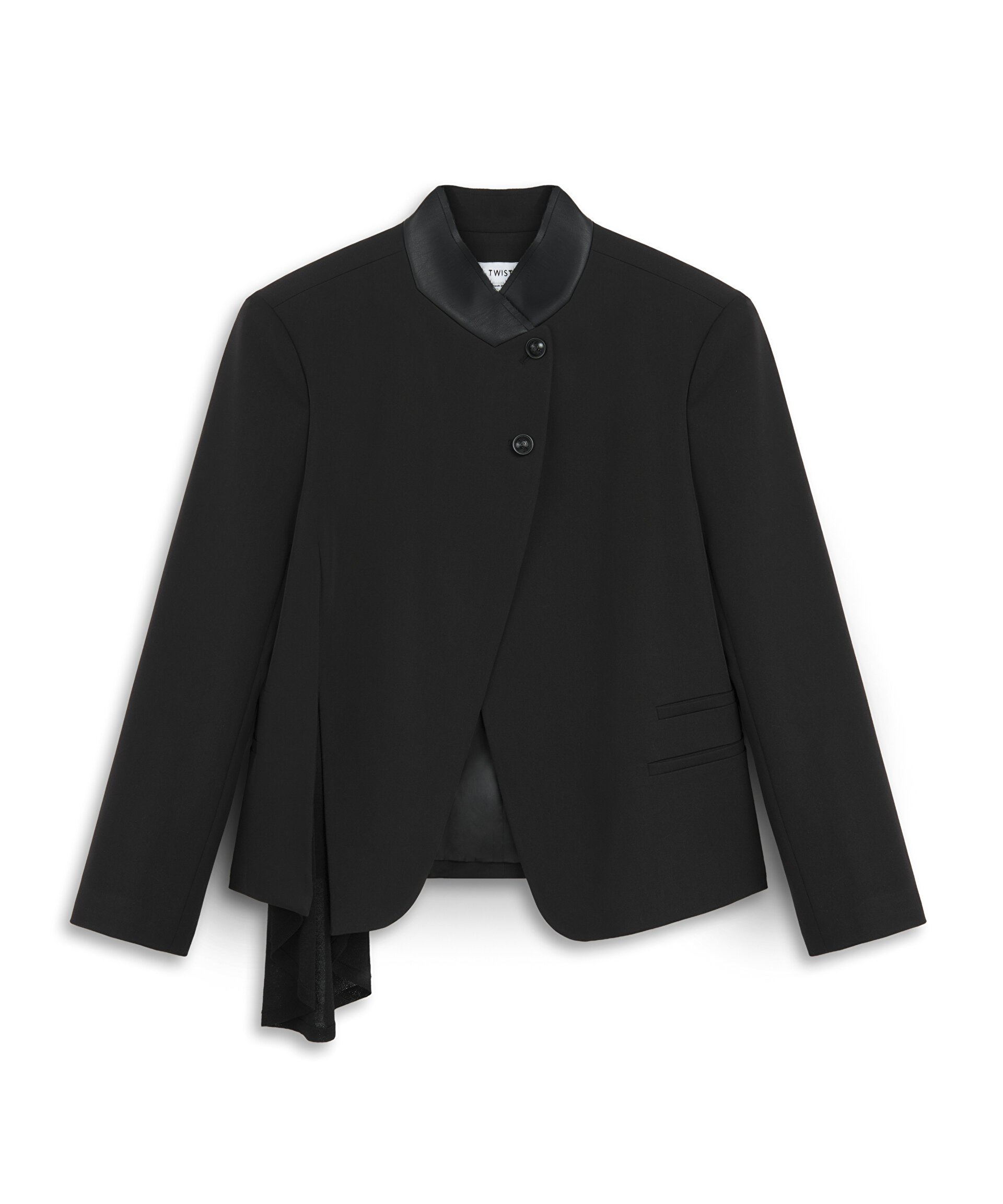 KONTRAST YAKA ASİMETRİK BLAZER