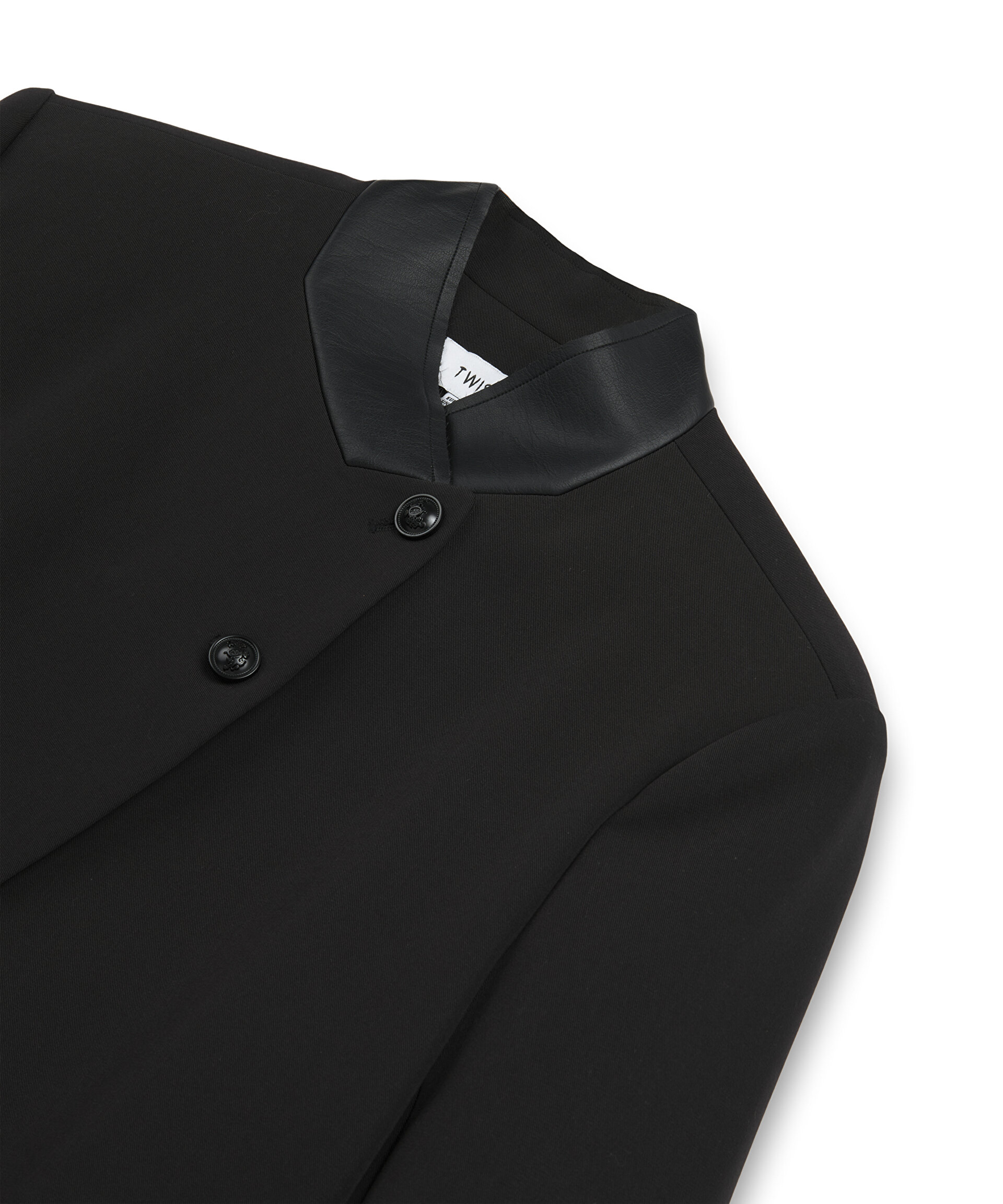 KONTRAST YAKA ASİMETRİK BLAZER