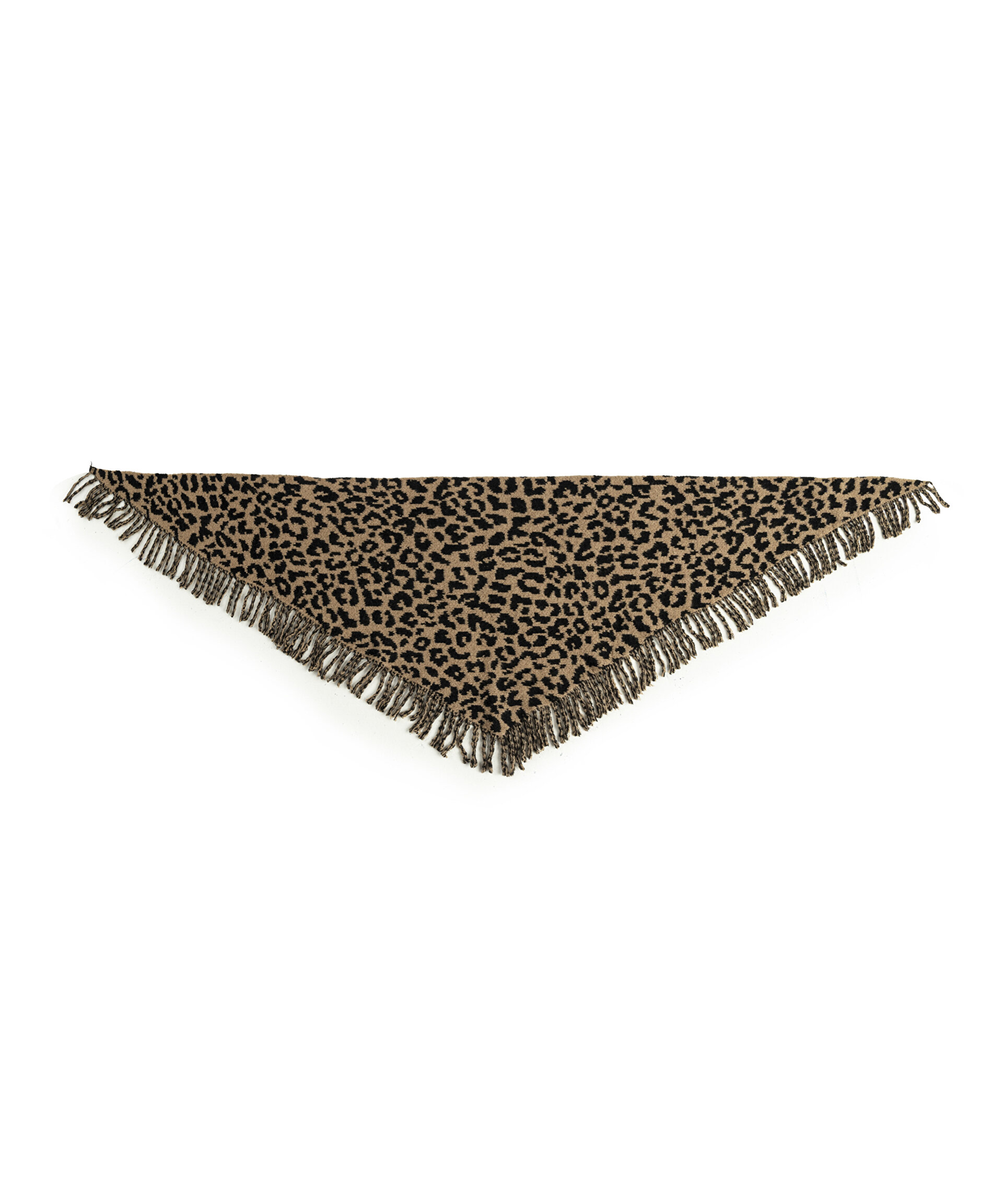 PÜSKÜLLÜ LEOPAR DESEN ATKI