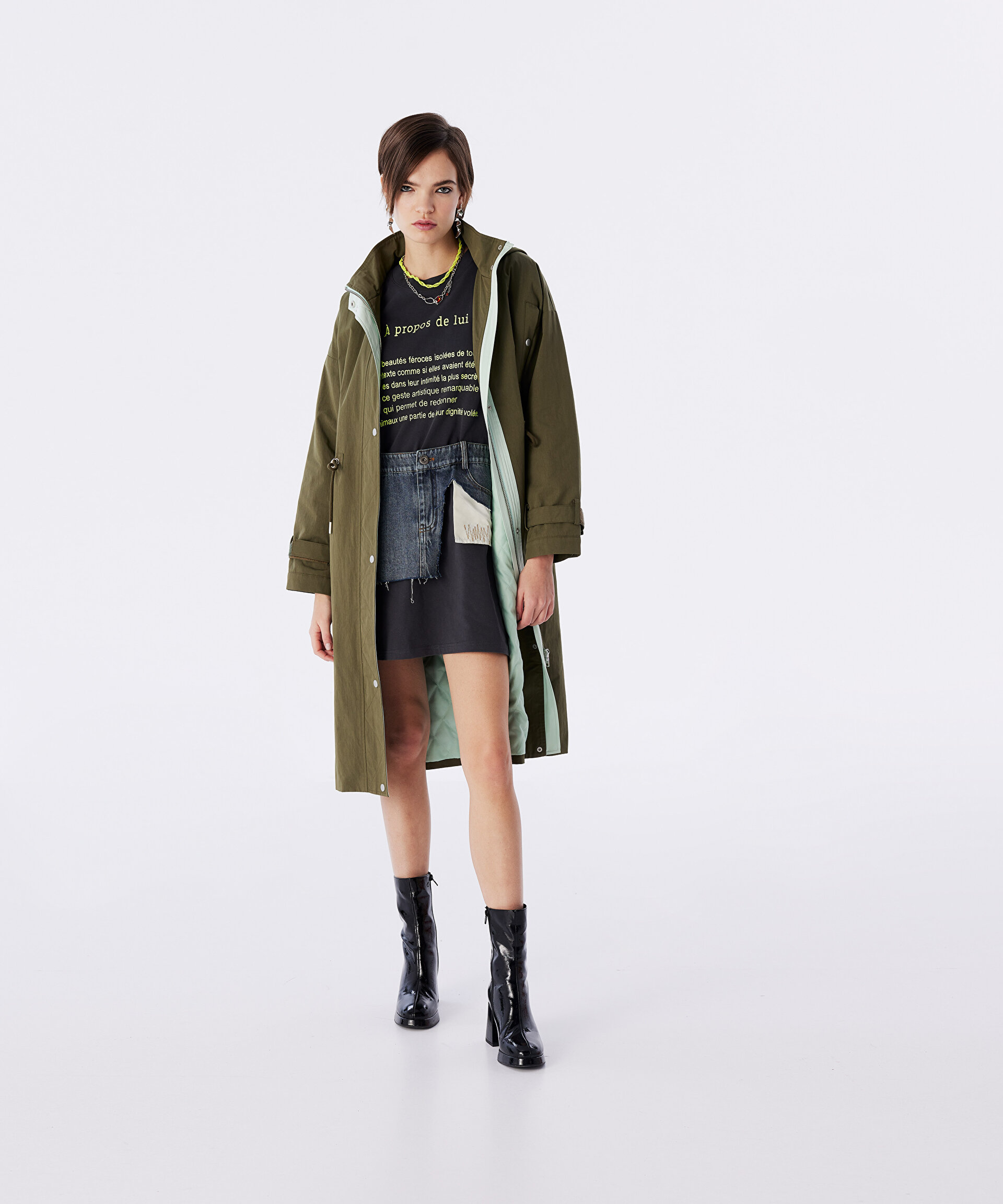 Haki COLORBLOCK PARKA TS1240011013022 | TWIST