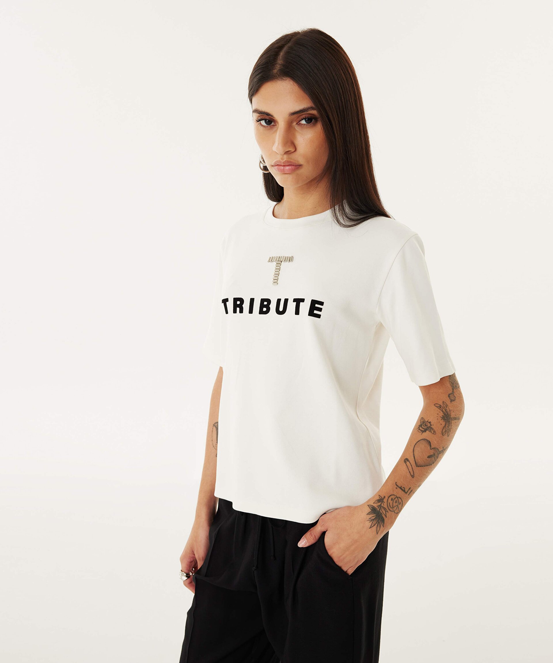 Ekru T-SHIRT TS1240070212018 | TWIST