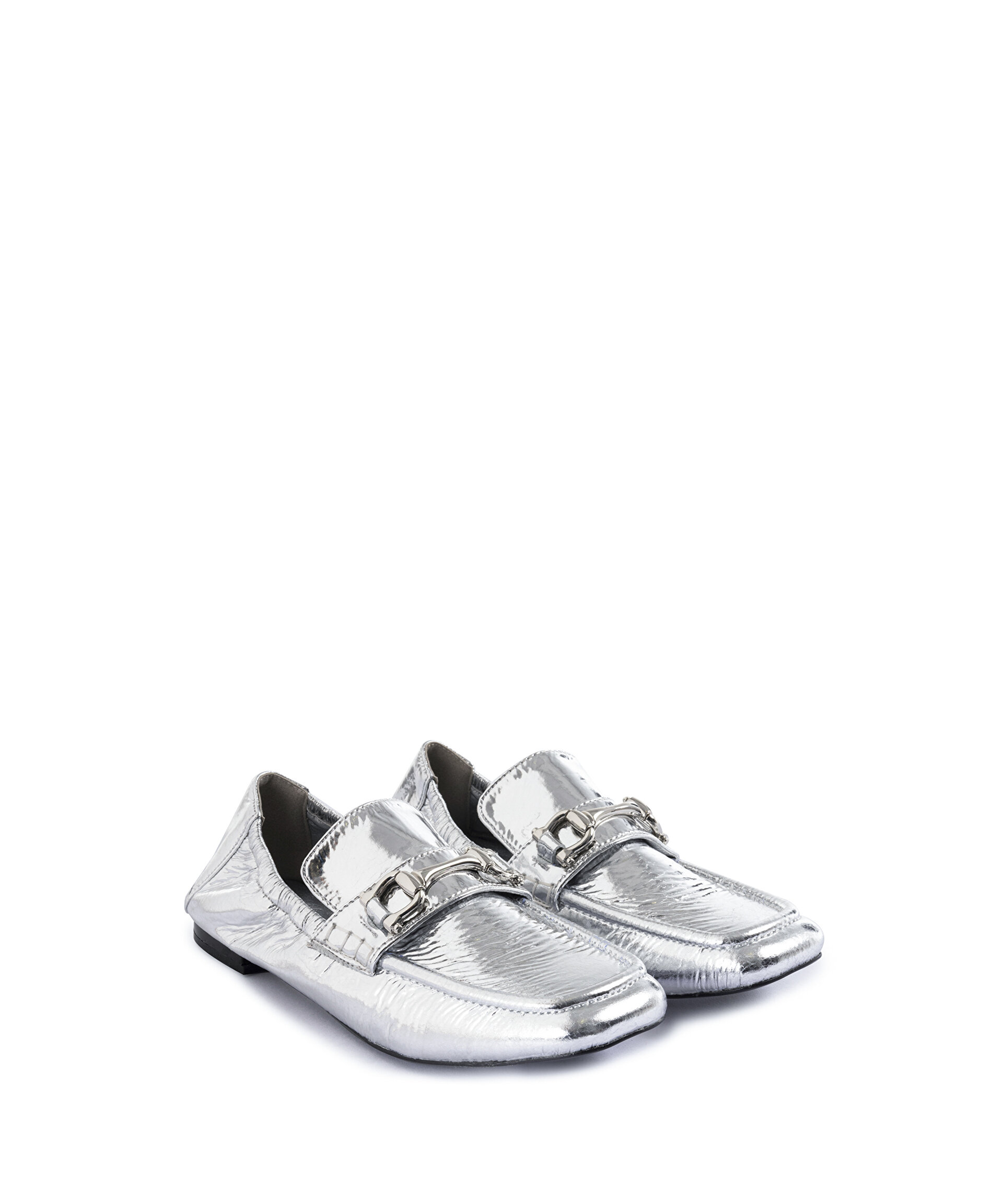 Gümüş METALİK DOKULU LOAFER TS1240030015122 | TWIST