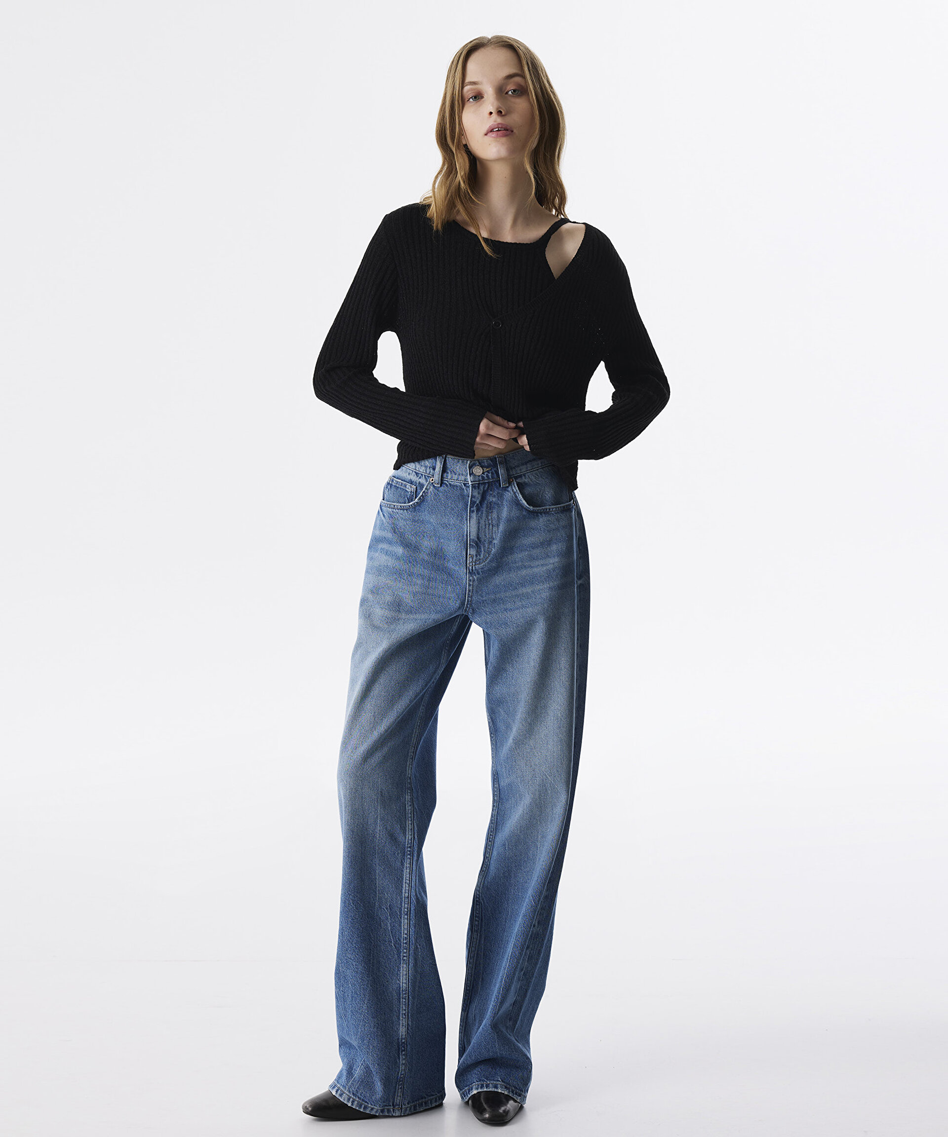 WIDE LEG FİT JEAN PANTOLON