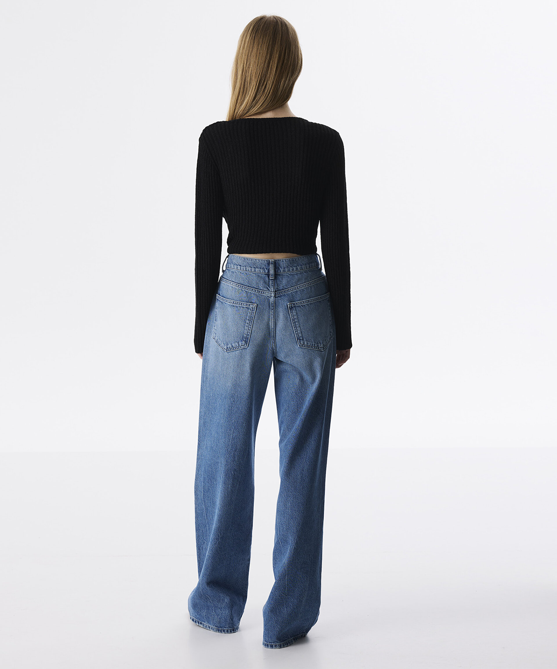 WIDE LEG FİT JEAN PANTOLON