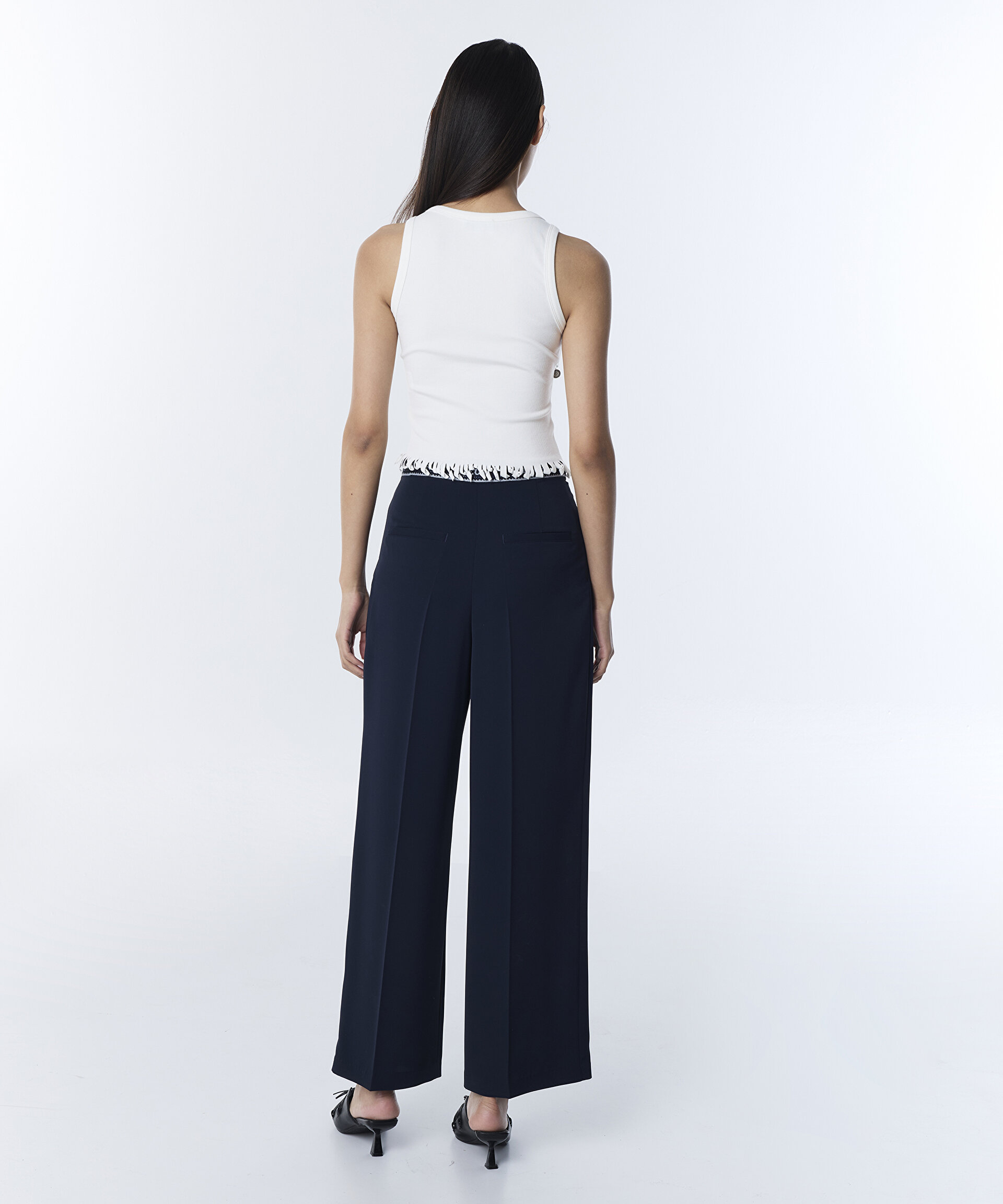 SLOGANLI WIDE LEG PANTOLON