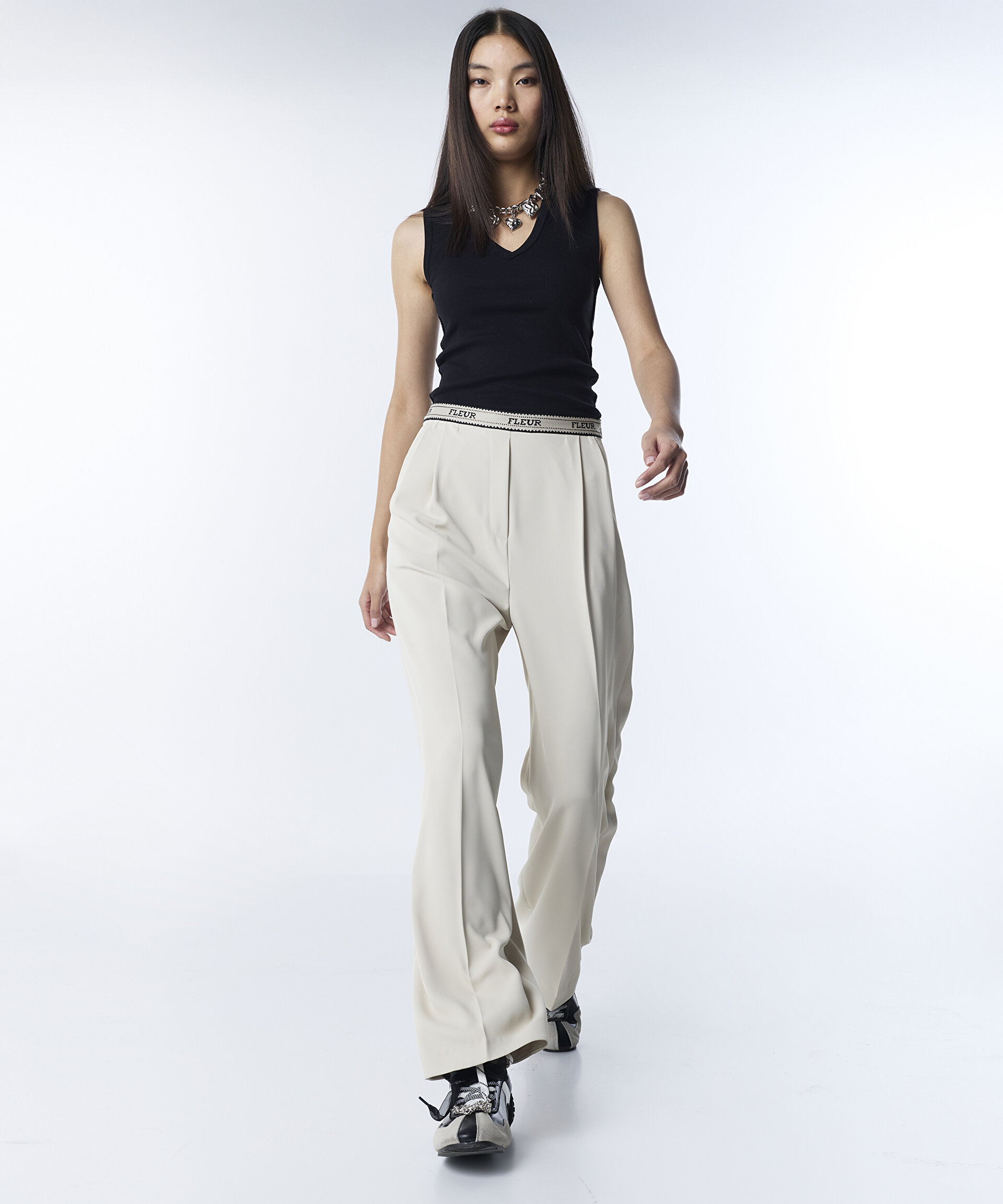 SLOGANLI WIDE LEG PANTOLON
