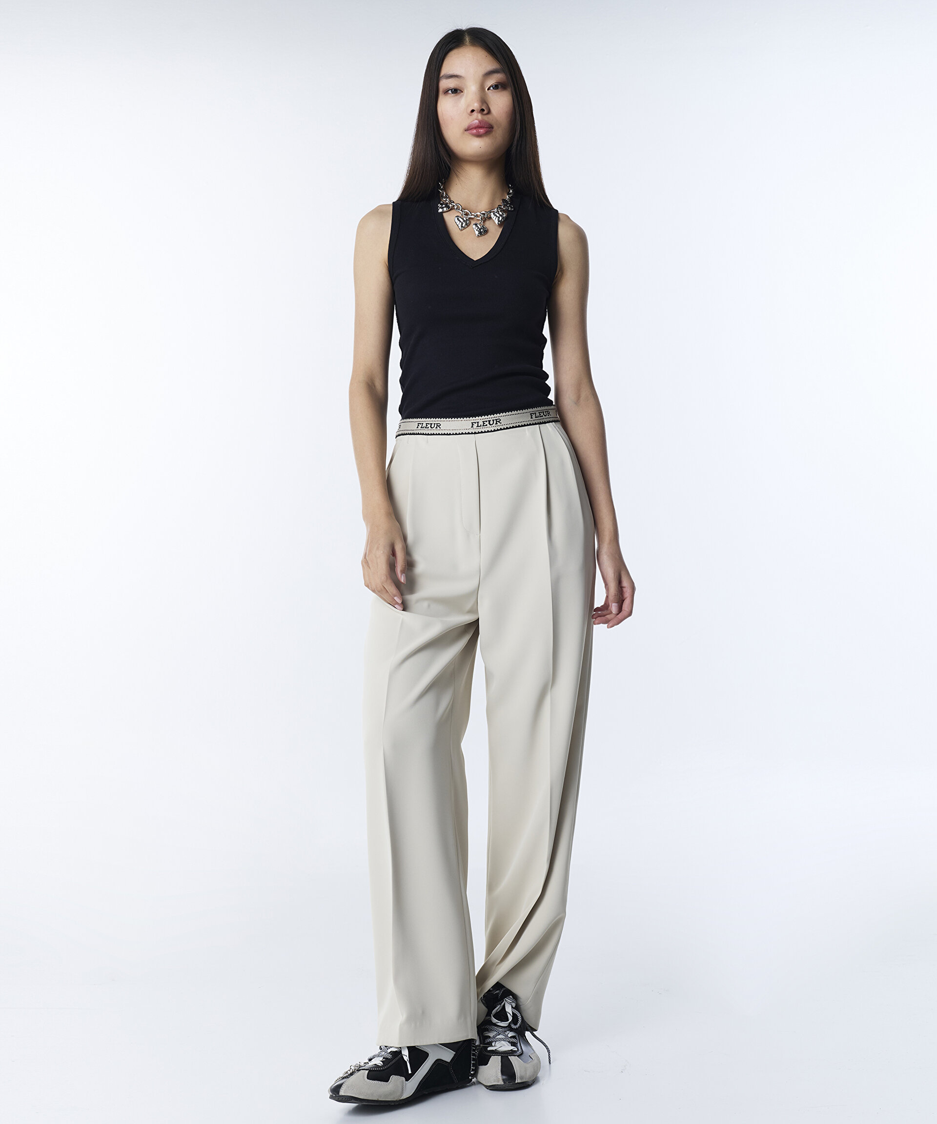 SLOGANLI WIDE LEG PANTOLON